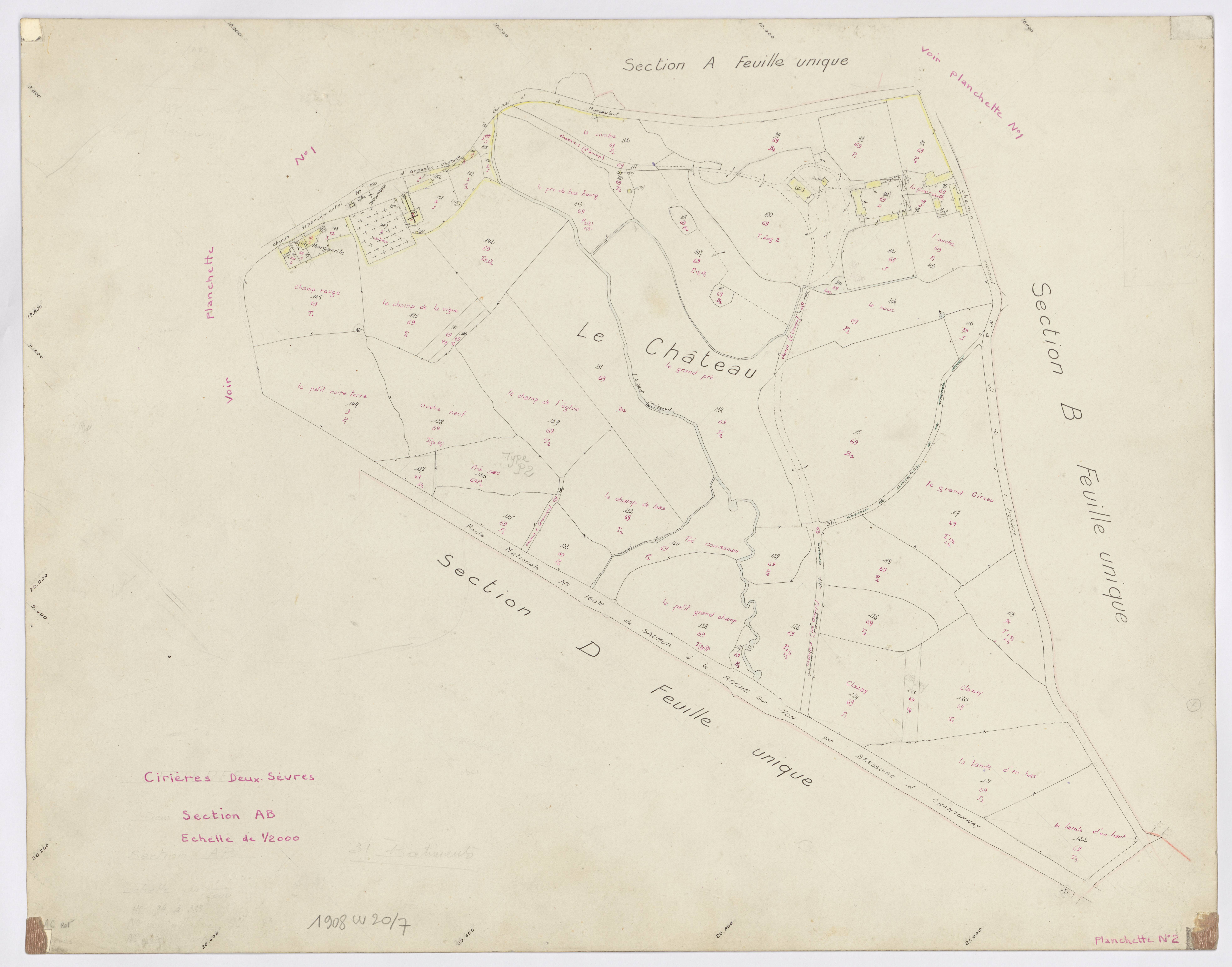 Cirières - FRAD079_CADASTRE_RECENT Section AB (Feuille 2) 