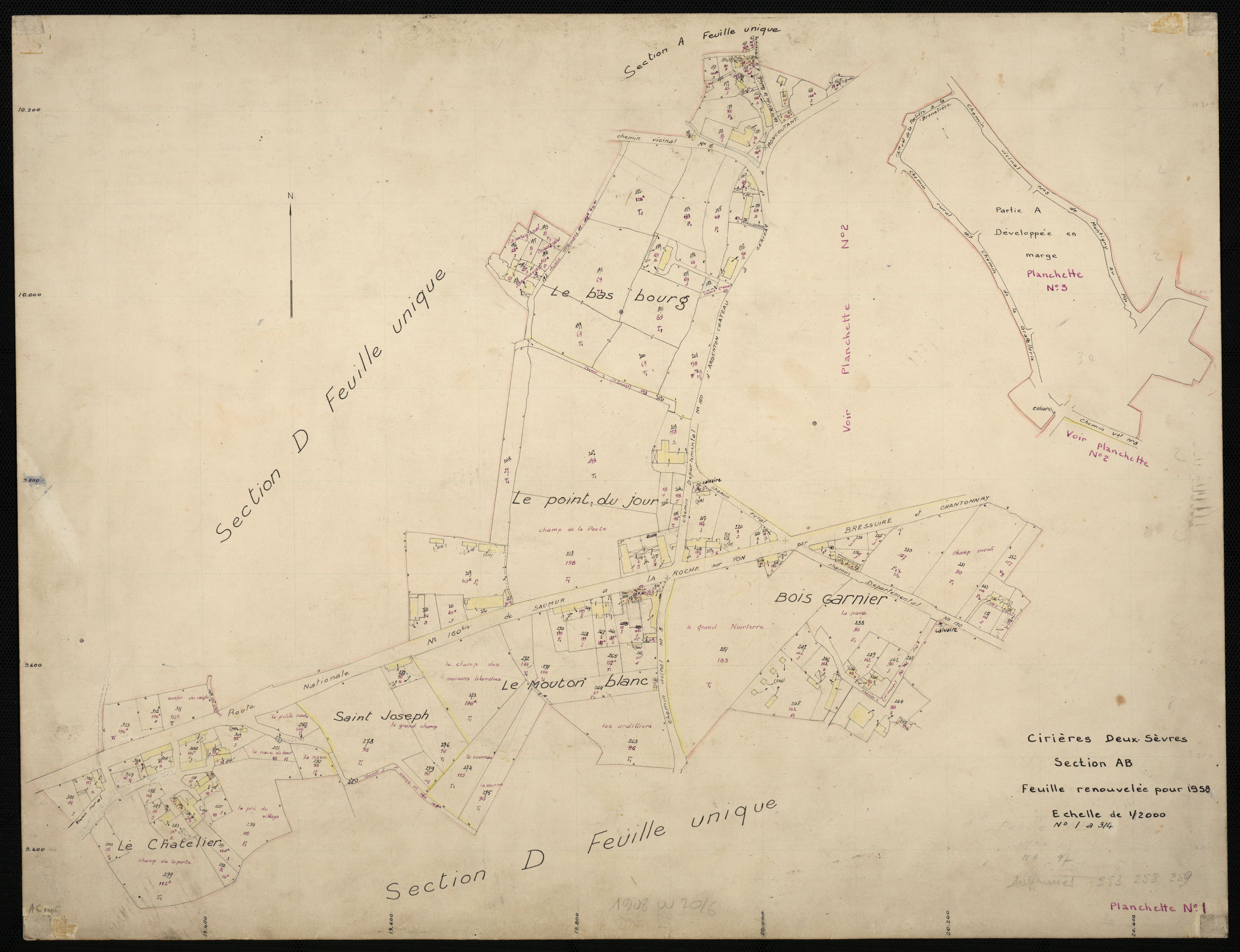 Cirières - FRAD079_CADASTRE_RECENT Section AB (Feuille 1) 