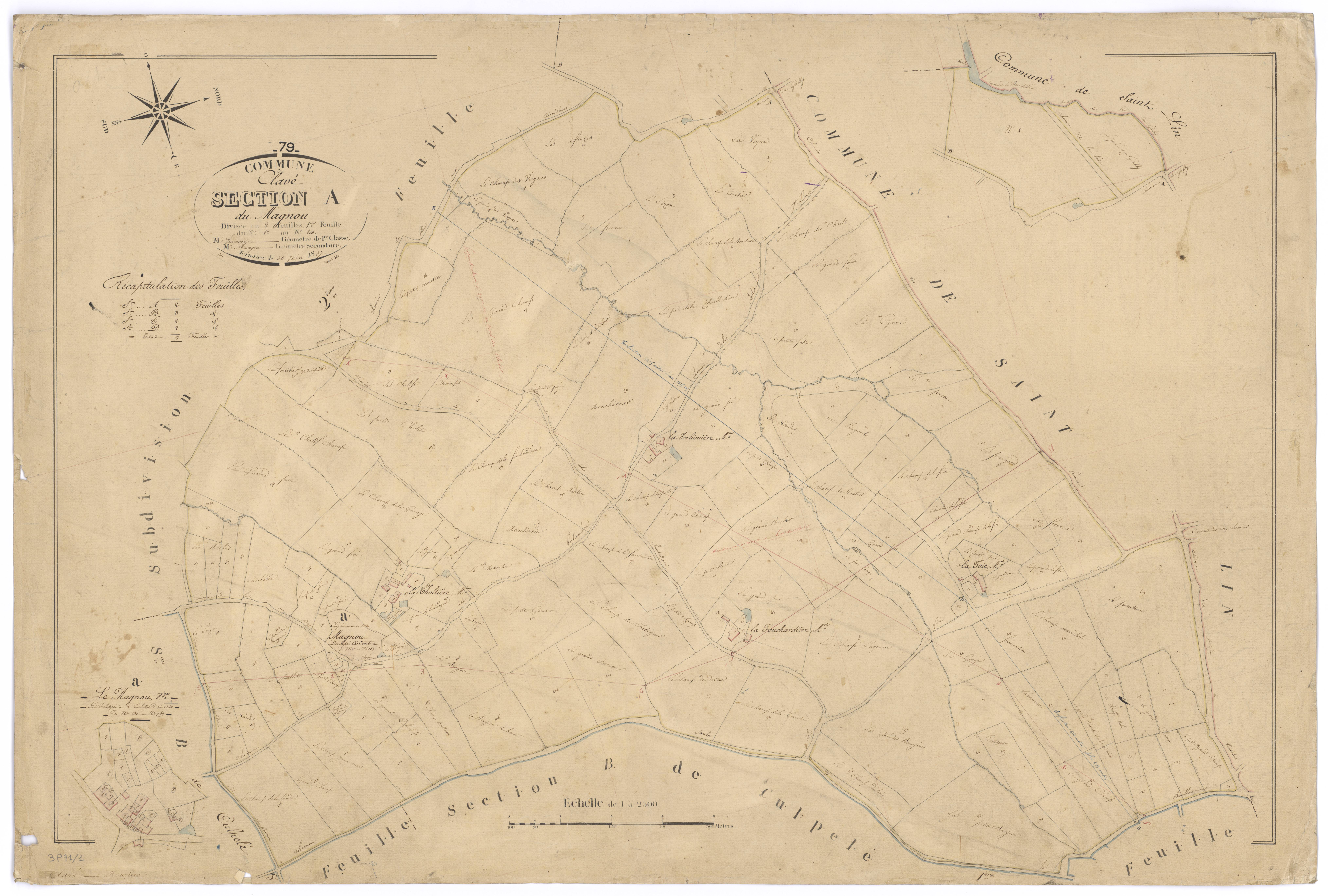 Clavé - FRAD079_CADASTRE_NAPOLEONIEN Section A1 dite du Magnou 