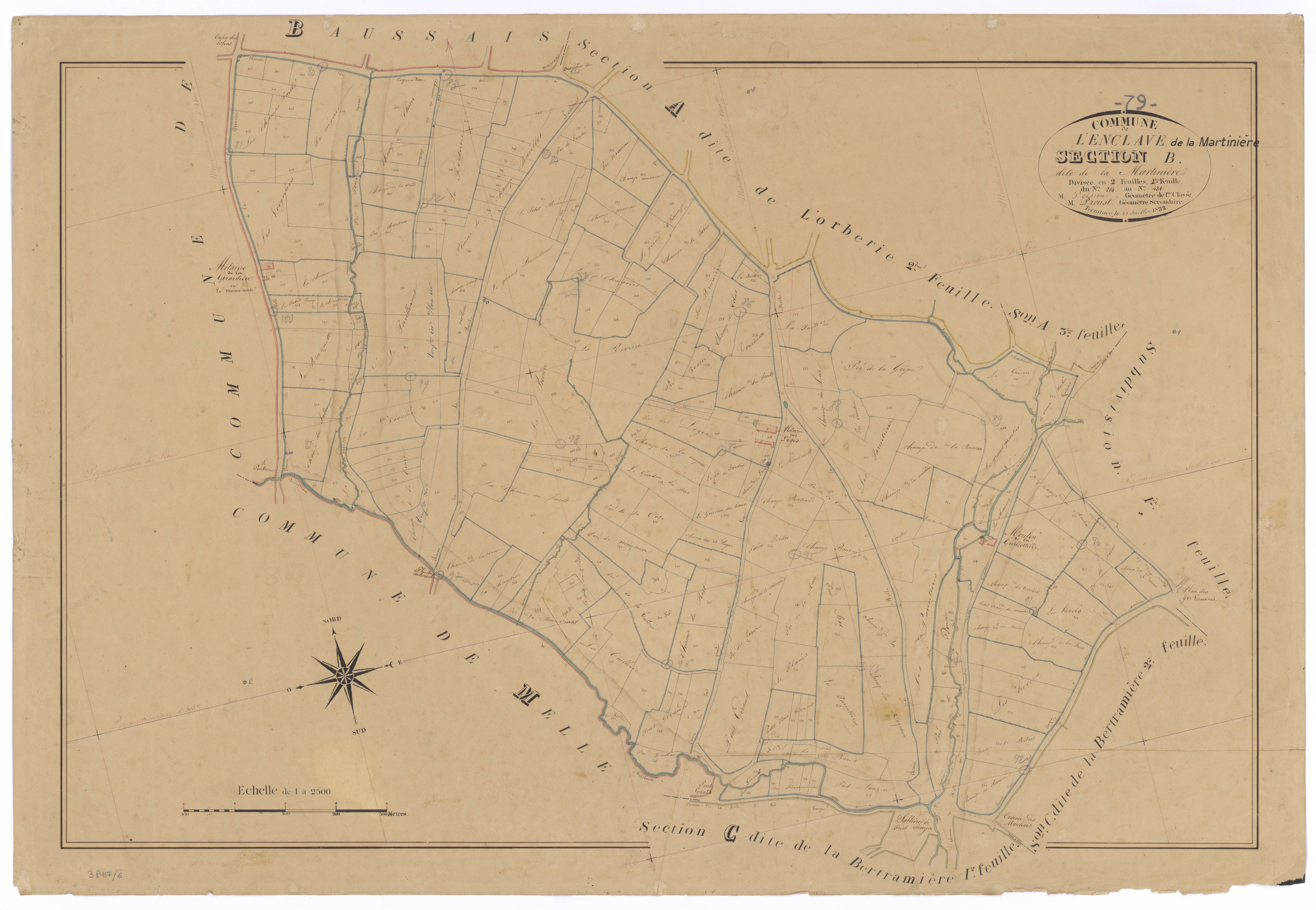 Clavé - FRAD079_CADASTRE_NAPOLEONIEN Section B2 dite de la Martinière 