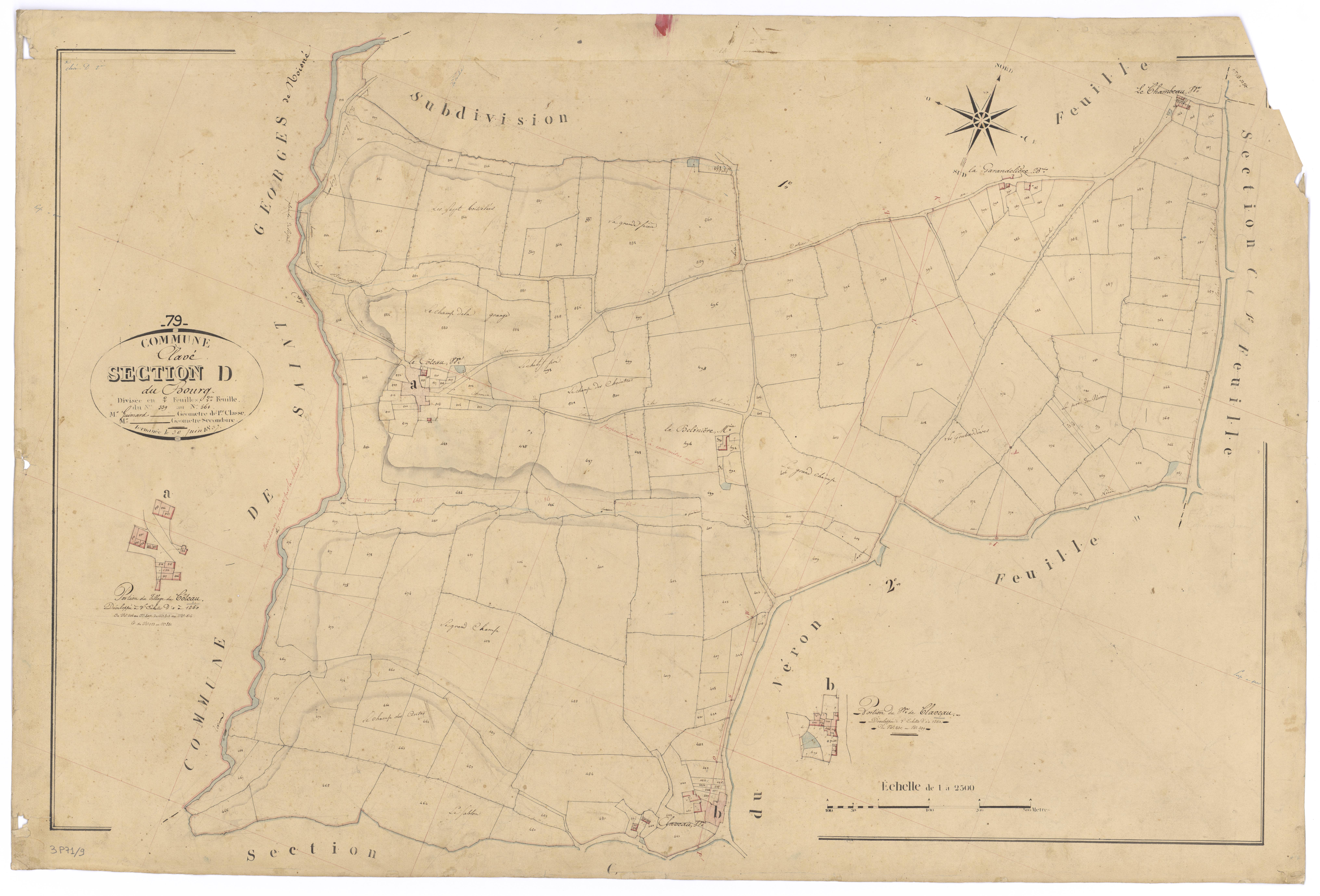 Clavé - FRAD079_CADASTRE_NAPOLEONIEN Section D2 dite du Bourg 