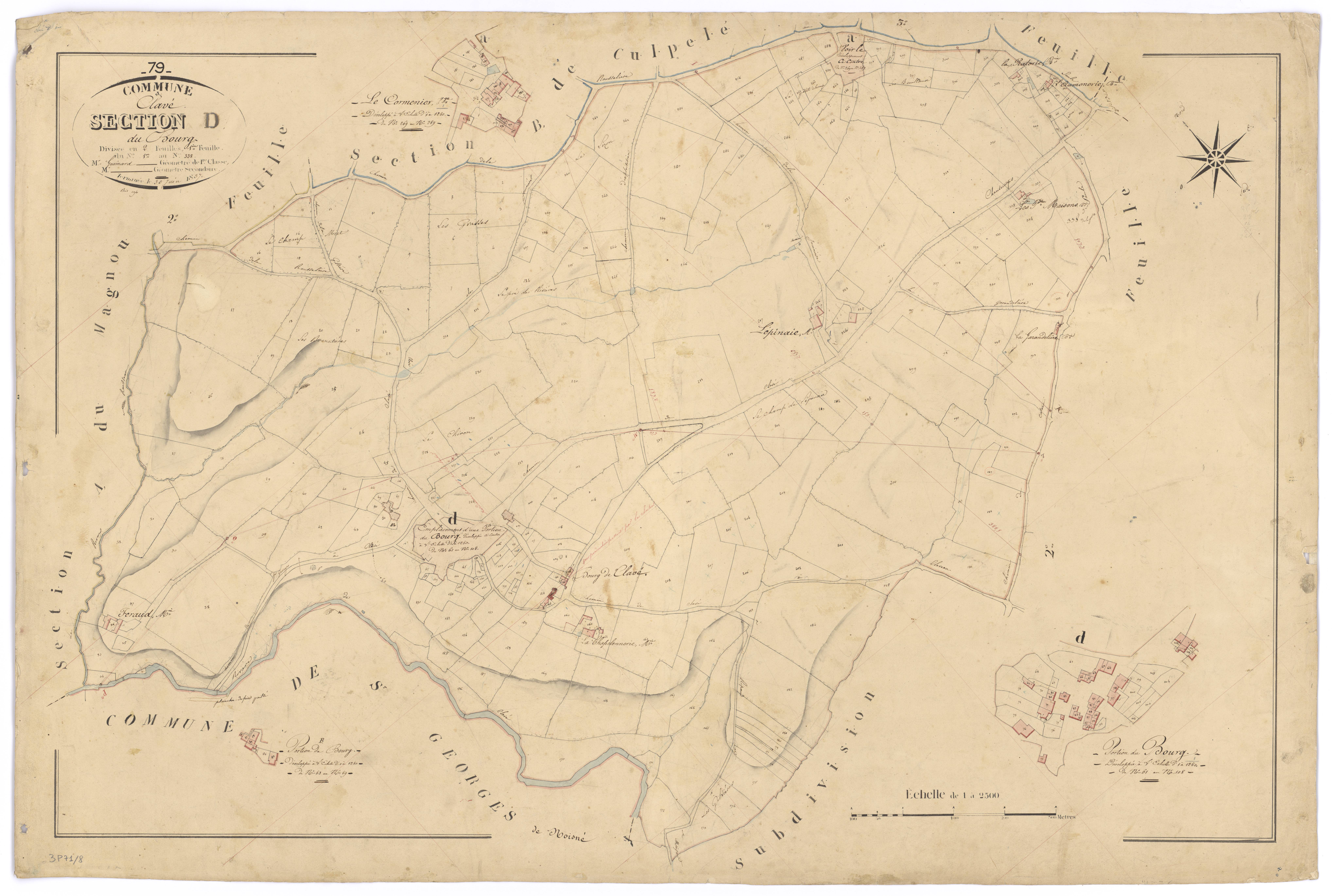 Clavé - FRAD079_CADASTRE_NAPOLEONIEN Section D1 dite du Bourg 