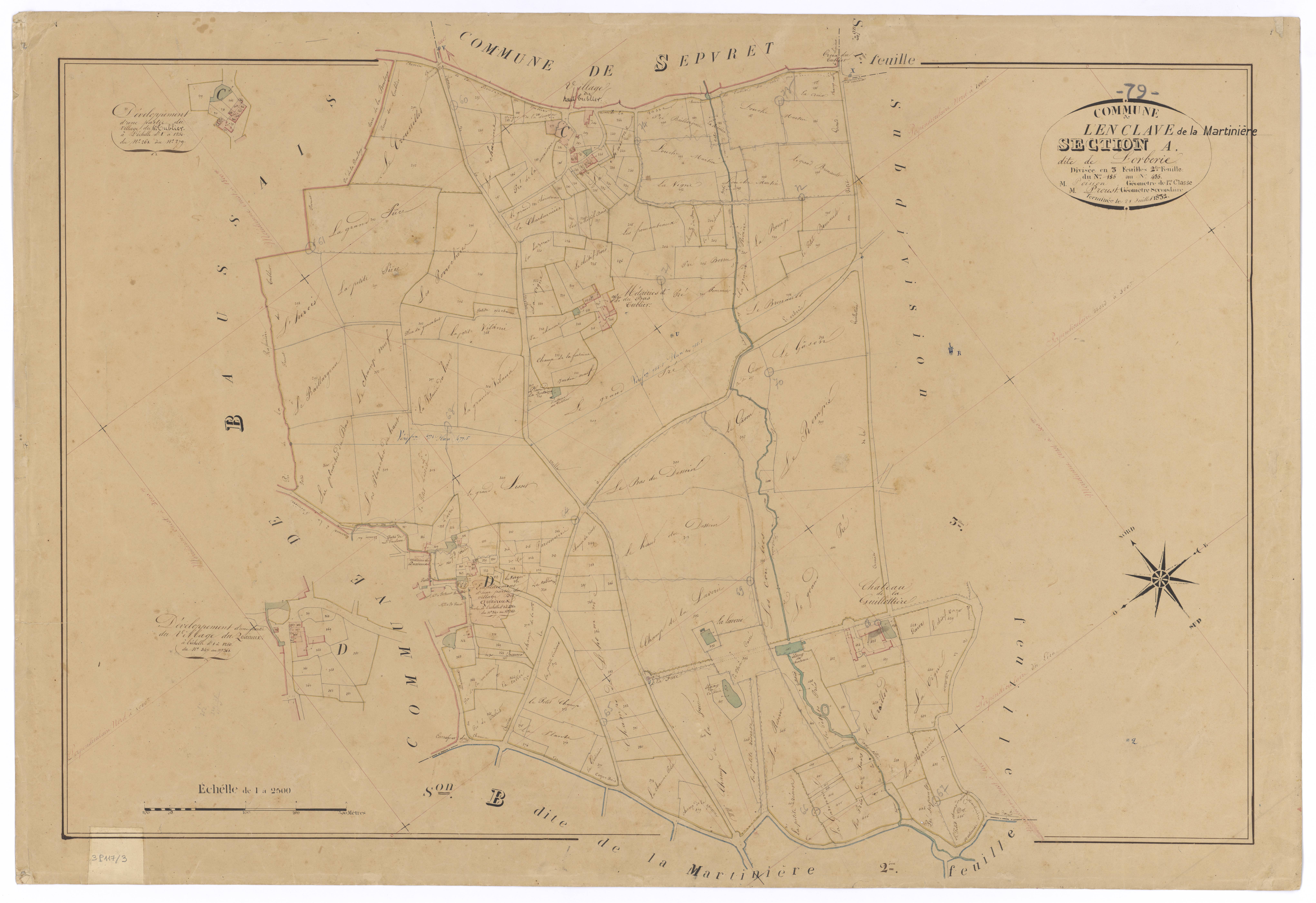 Clavé - FRAD079_CADASTRE_NAPOLEONIEN Section A2 dite de l'Orberie 