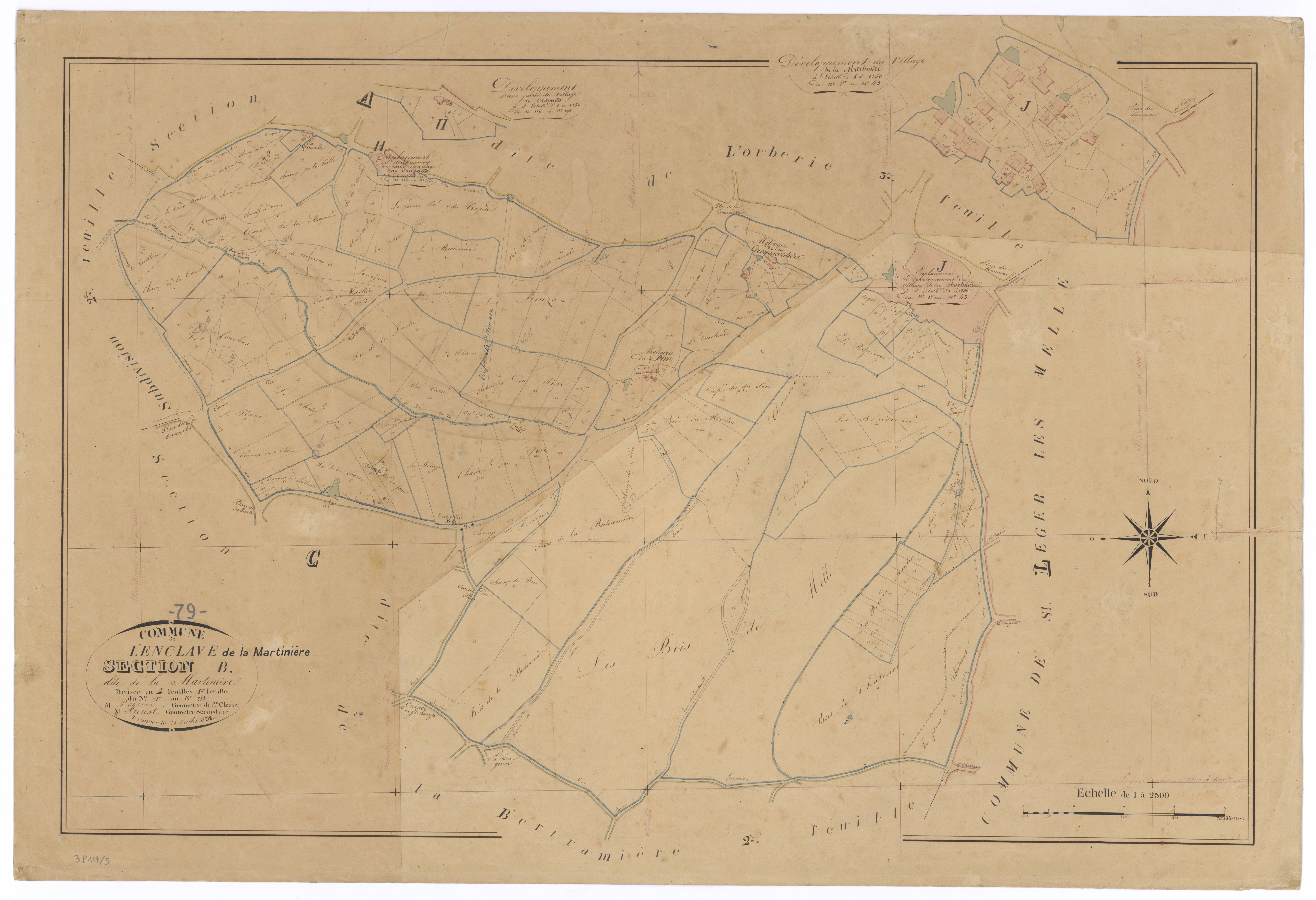 Clavé - FRAD079_CADASTRE_NAPOLEONIEN Section B1 dite de la Martinière 