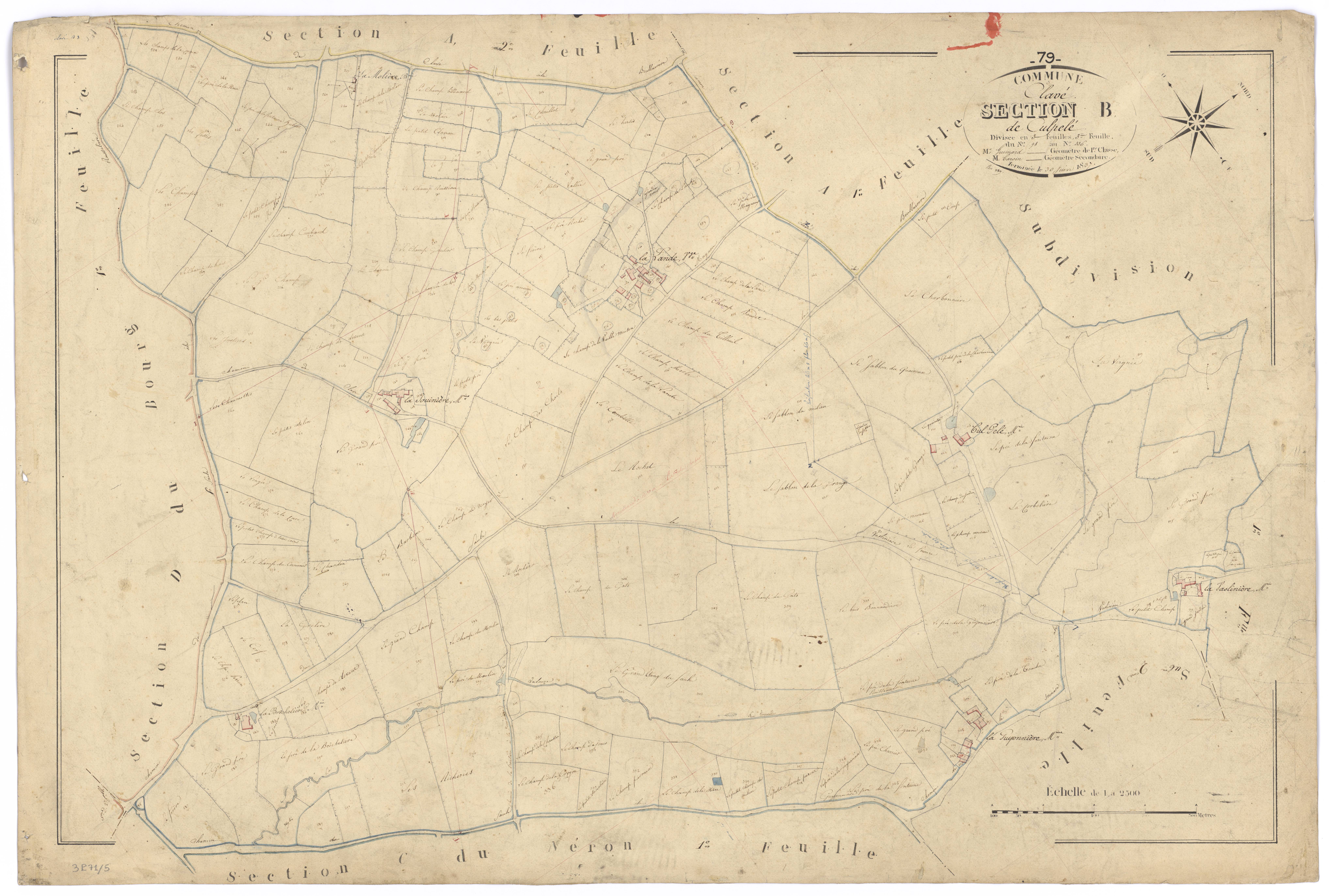 Clavé - FRAD079_CADASTRE_NAPOLEONIEN Section B3 dite de Culpelé 
