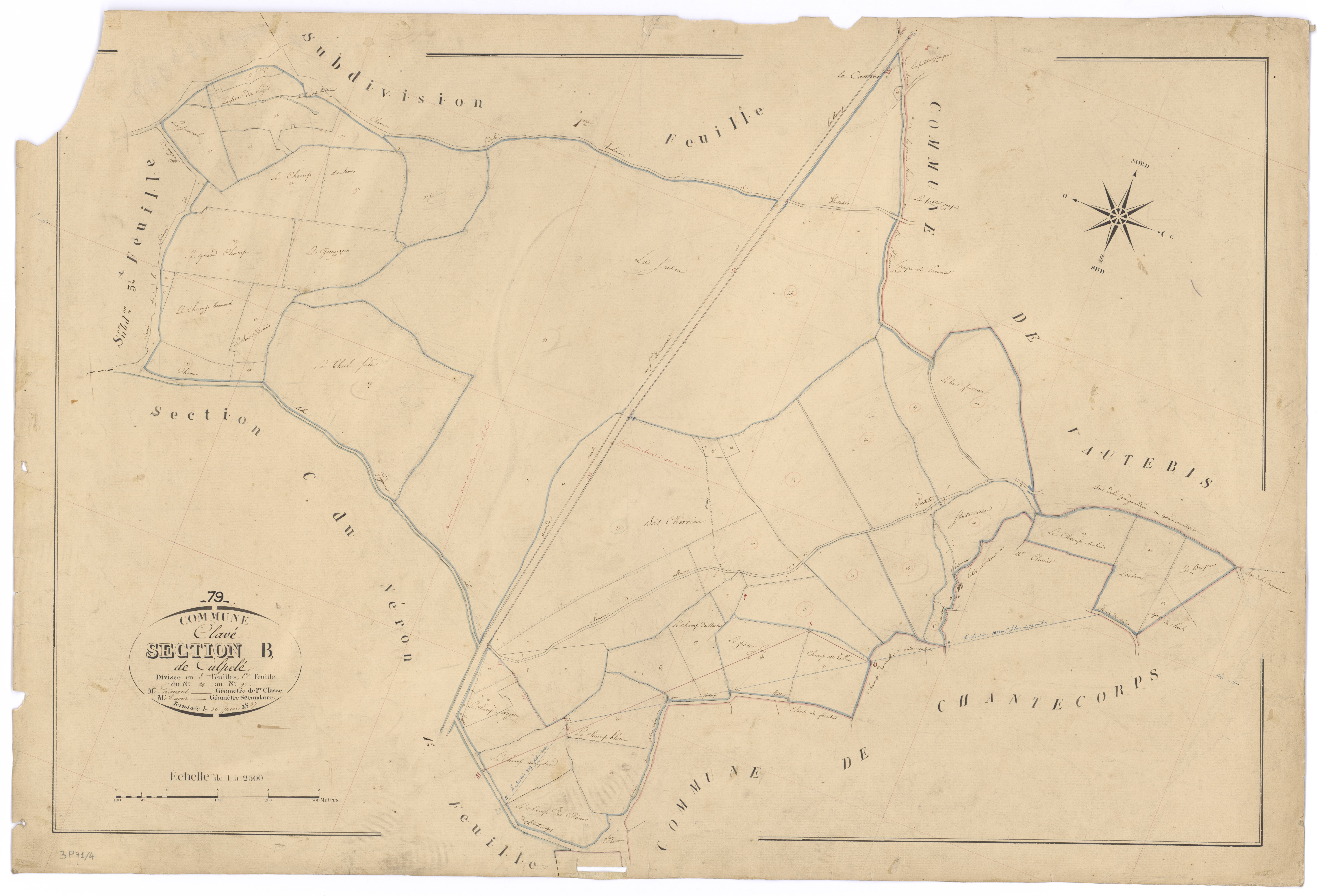 Clavé - FRAD079_CADASTRE_NAPOLEONIEN Section B2 dite de Culpelé 