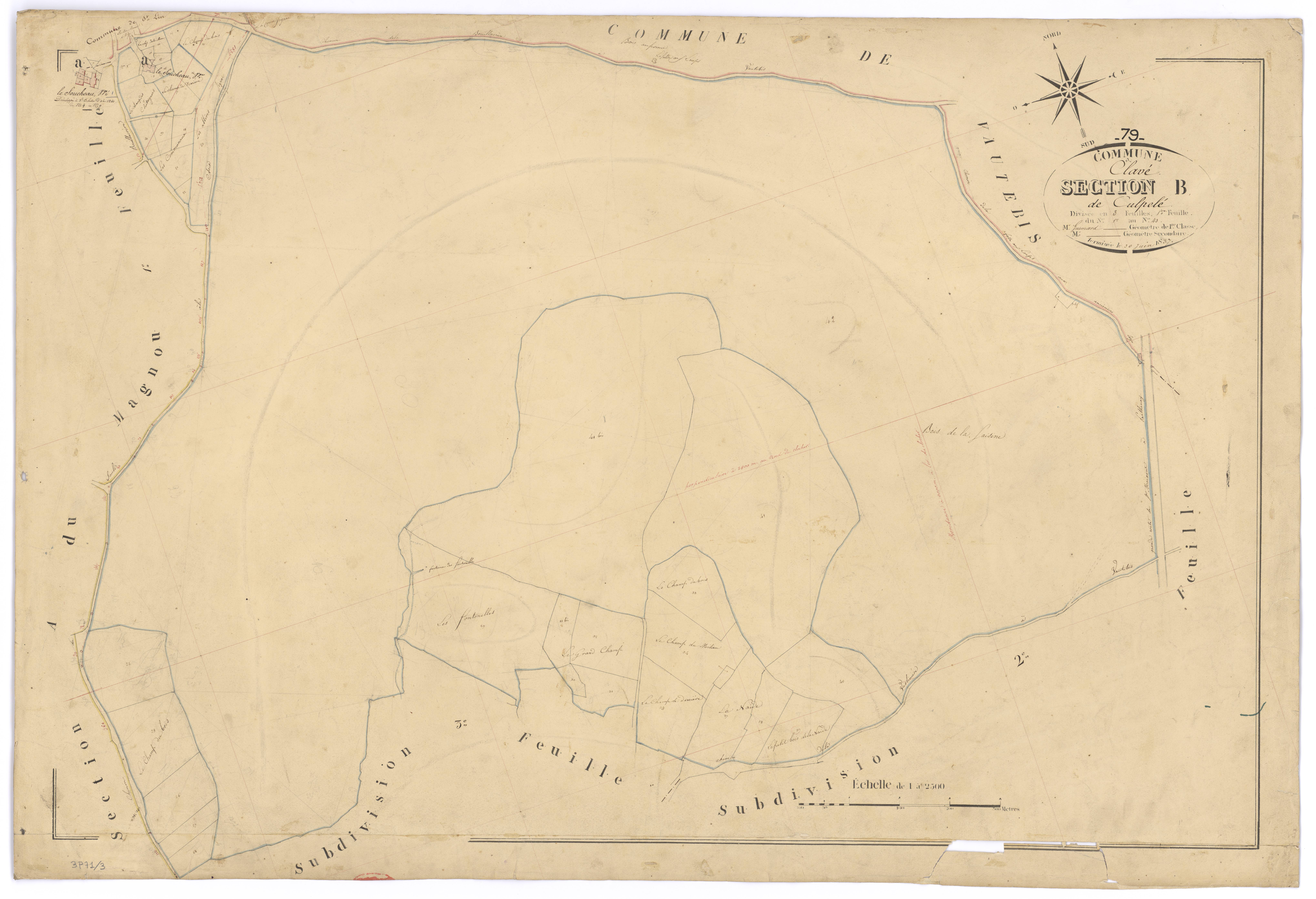 Clavé - FRAD079_CADASTRE_NAPOLEONIEN Section B1 dite de Culpelé 
