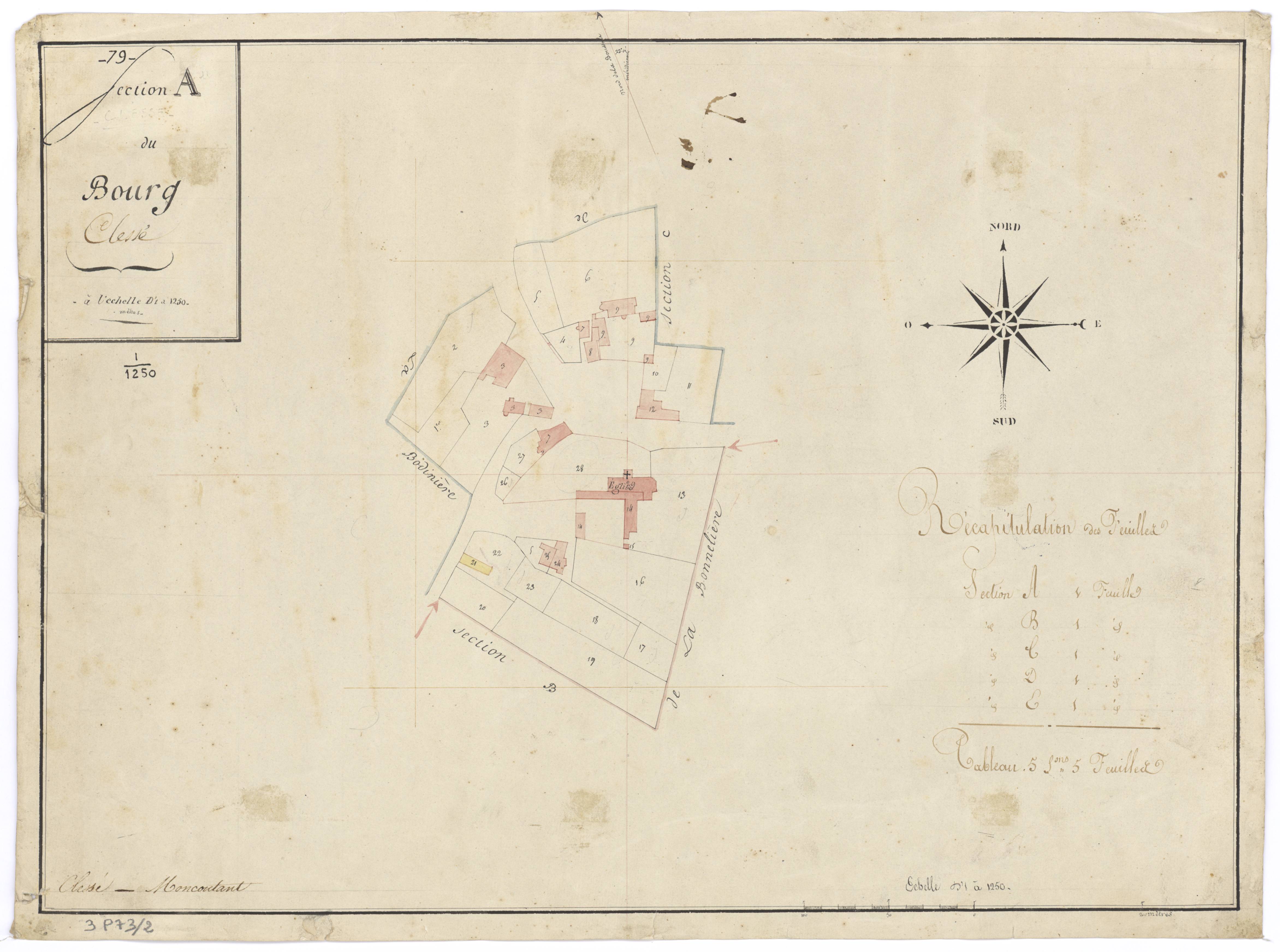 Clessé - FRAD079_CADASTRE_NAPOLEONIEN Section A dite du Bourg