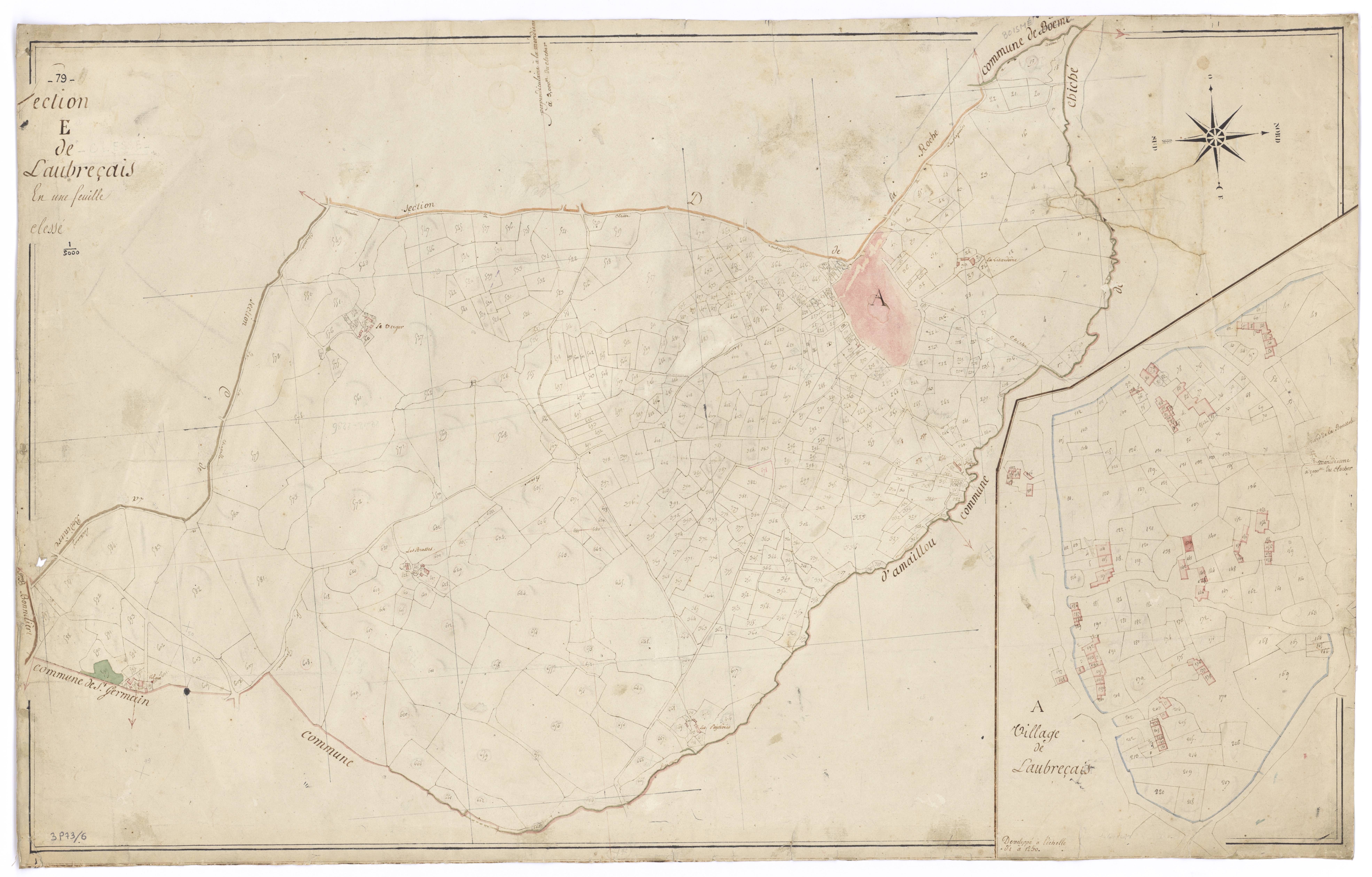 Clessé - FRAD079_CADASTRE_NAPOLEONIEN Section E dite de Laubreçais