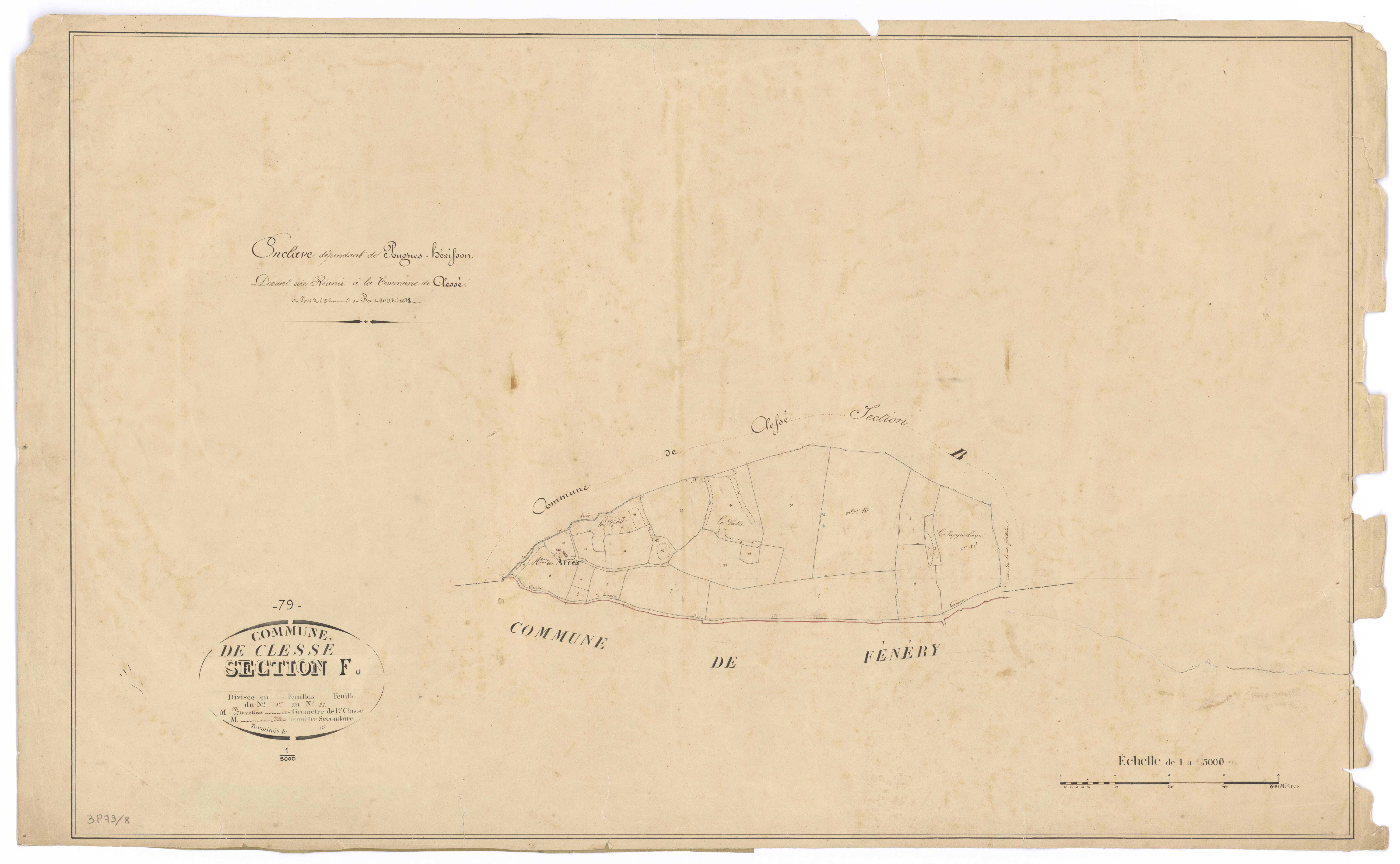 Clessé - FRAD079_CADASTRE_NAPOLEONIEN Section F Enclave