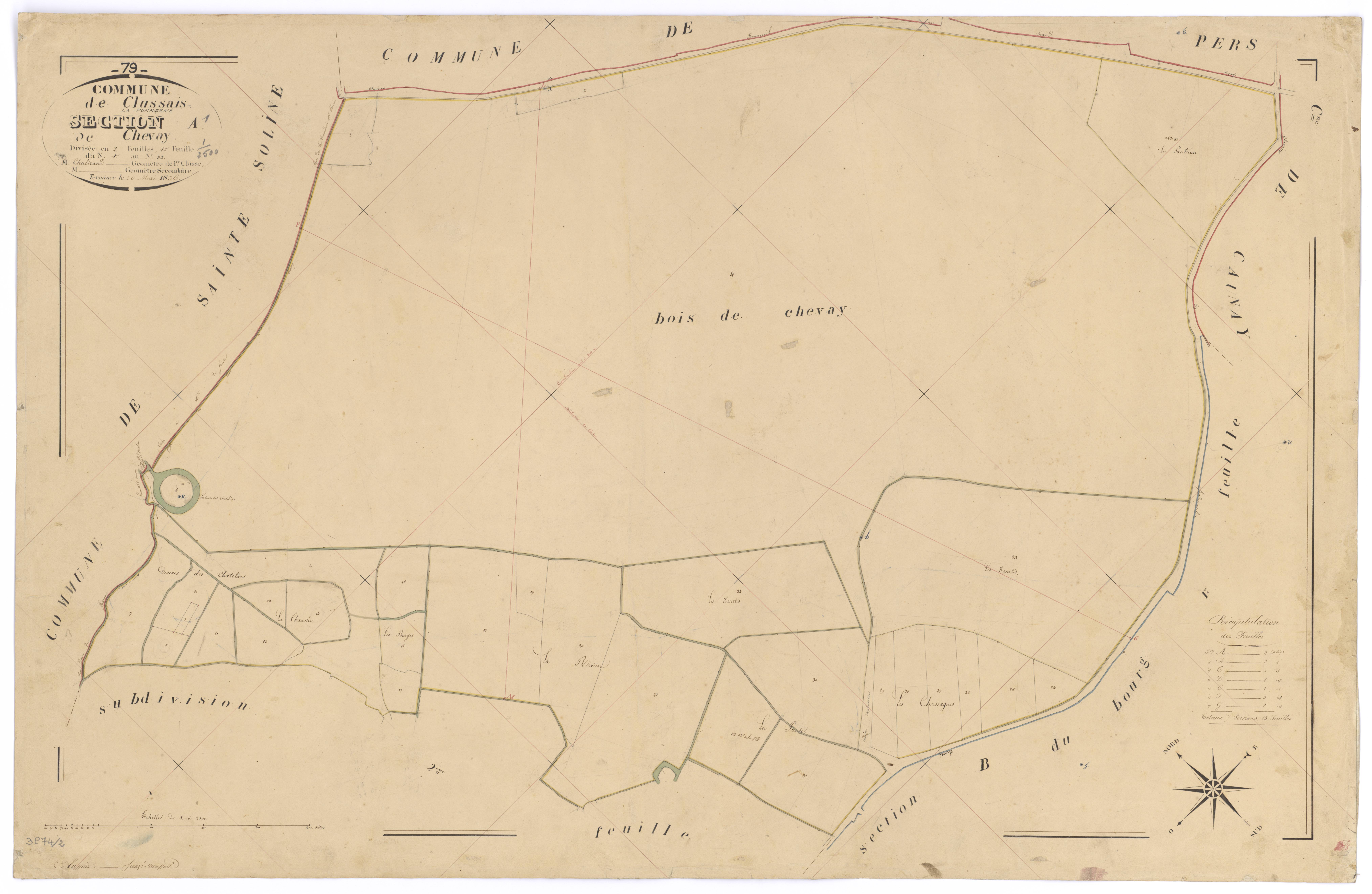 Clussais-la-Pommeraie - FRAD079_CADASTRE_NAPOLEONIEN Section A1 dite de Chevay 