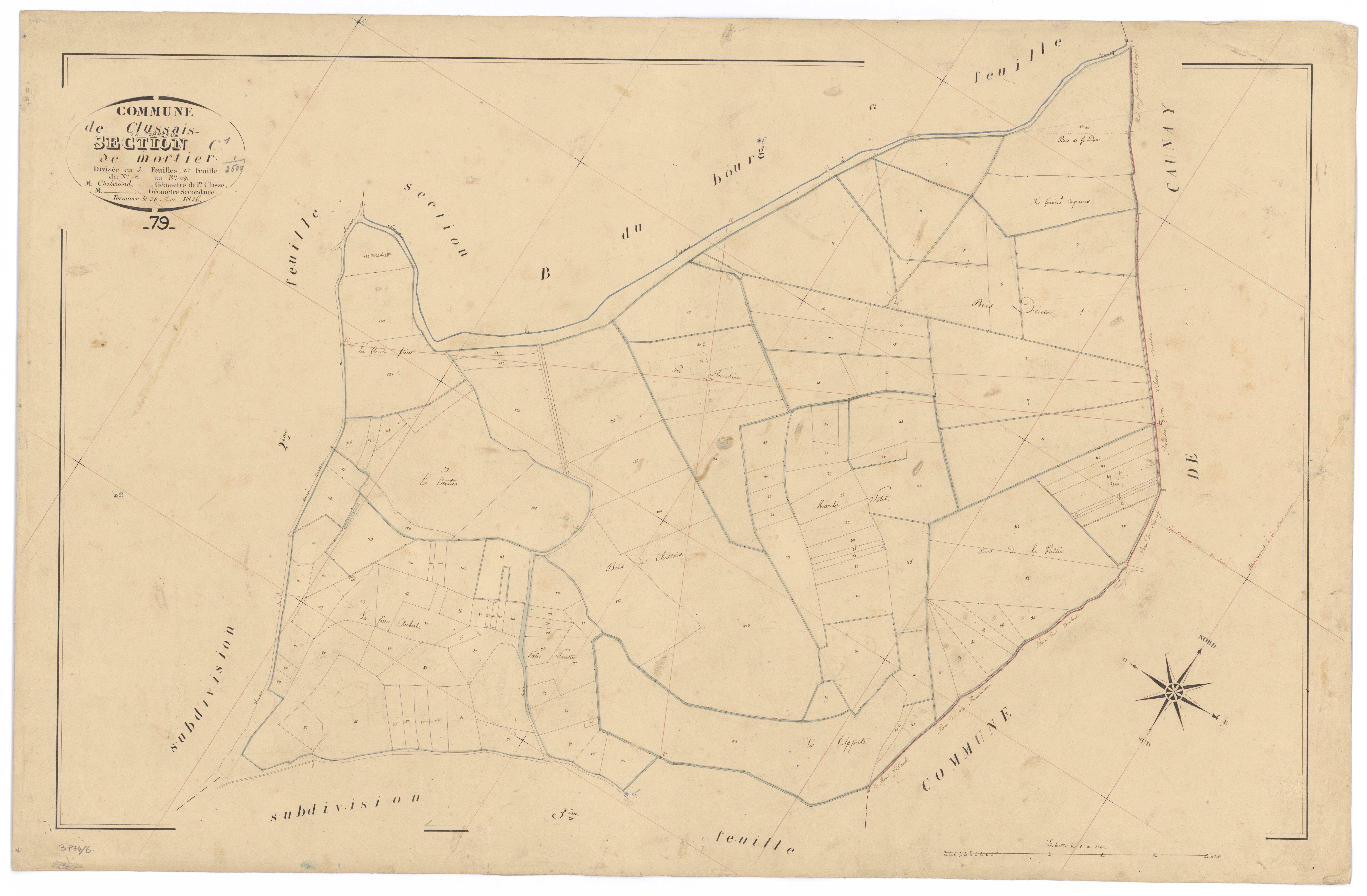 Clussais-la-Pommeraie - FRAD079_CADASTRE_NAPOLEONIEN Section C1 dite de Mortier 