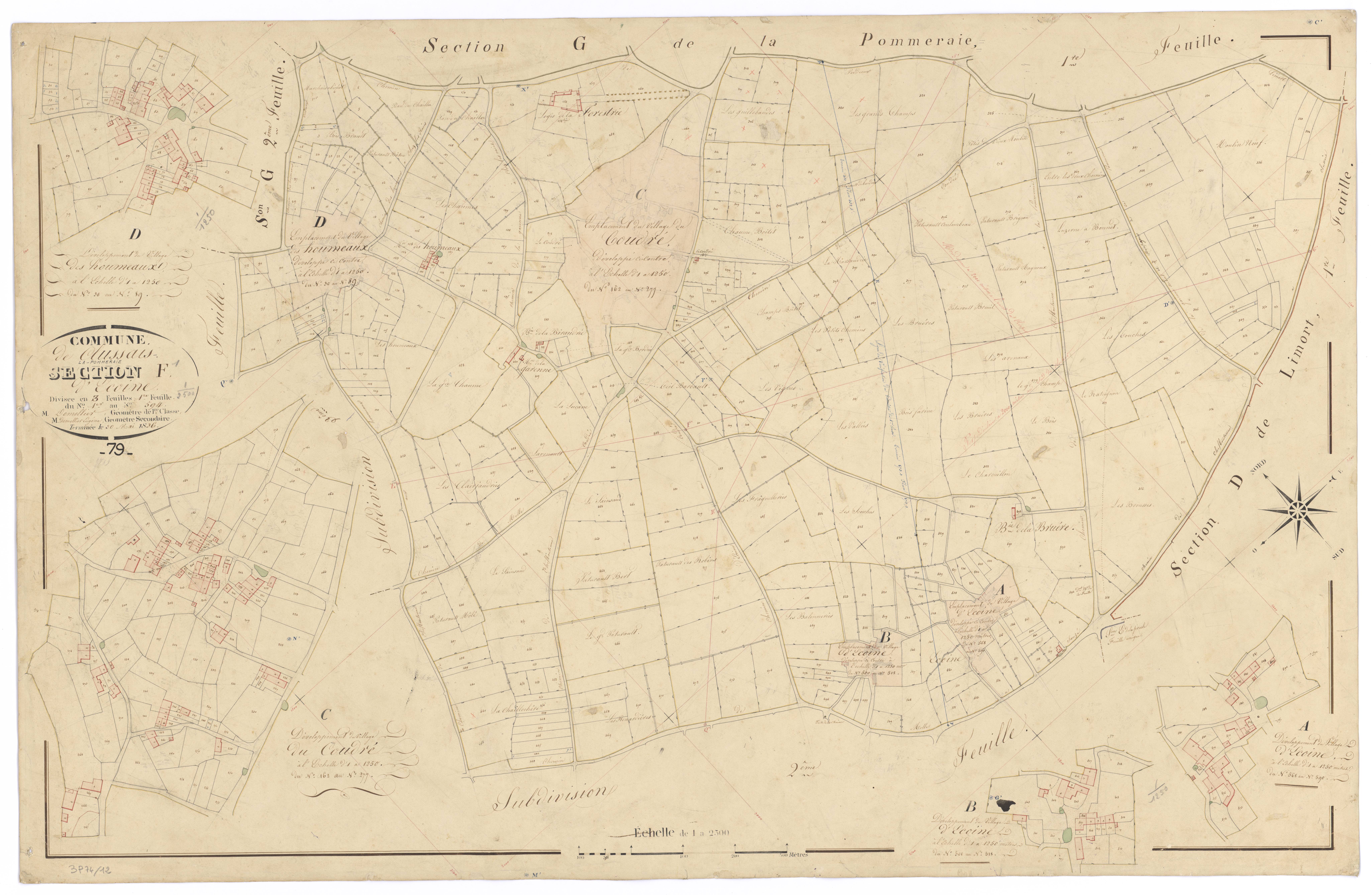 Clussais-la-Pommeraie - FRAD079_CADASTRE_NAPOLEONIEN Section F1 dite d'Ecoine 