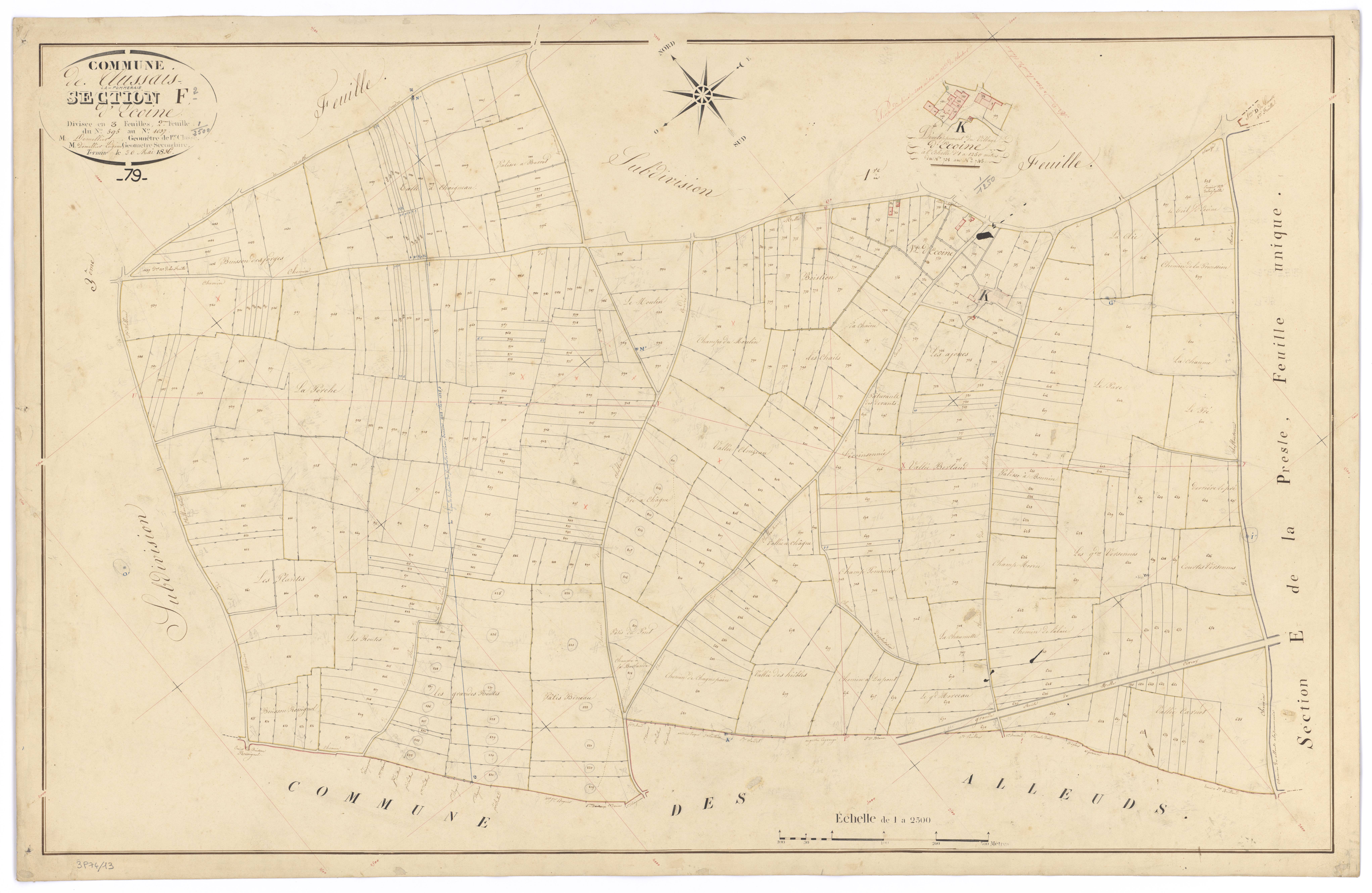 Clussais-la-Pommeraie - FRAD079_CADASTRE_NAPOLEONIEN Section F2 dite d'Ecoine 