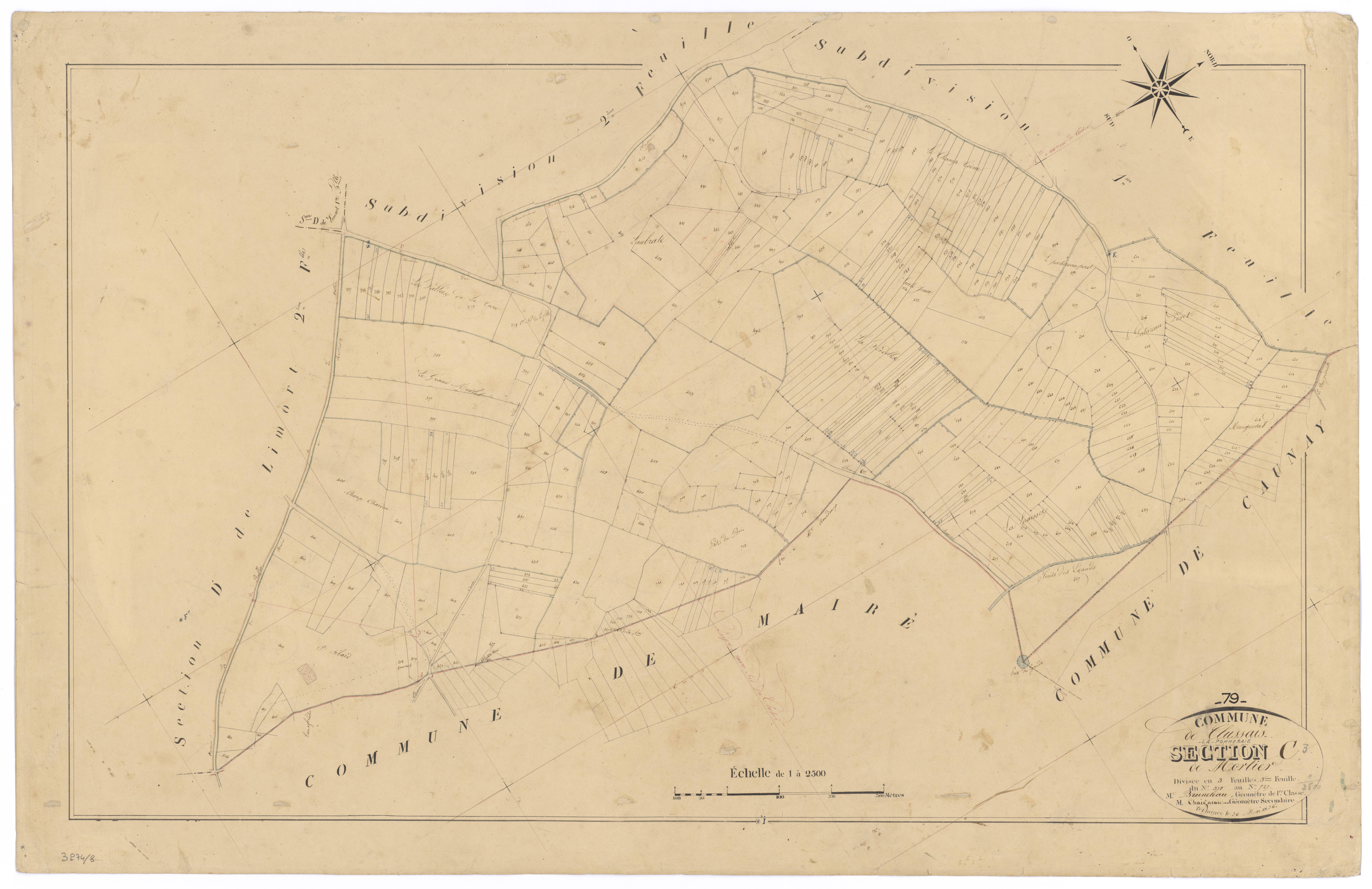 Clussais-la-Pommeraie - FRAD079_CADASTRE_NAPOLEONIEN Section C3 dite de Mortier 