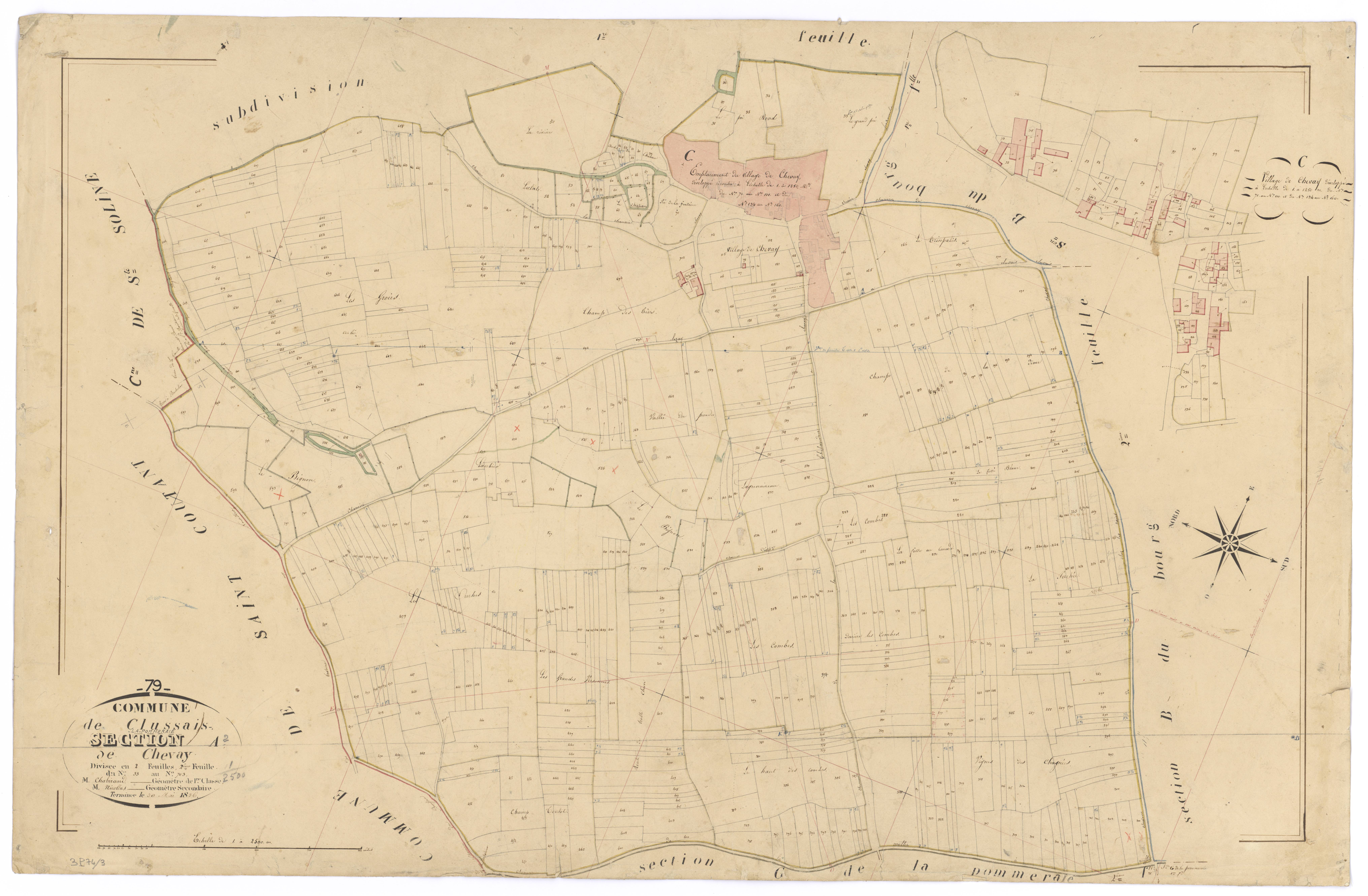 Clussais-la-Pommeraie - FRAD079_CADASTRE_NAPOLEONIEN Section A2 dite de Chevay 