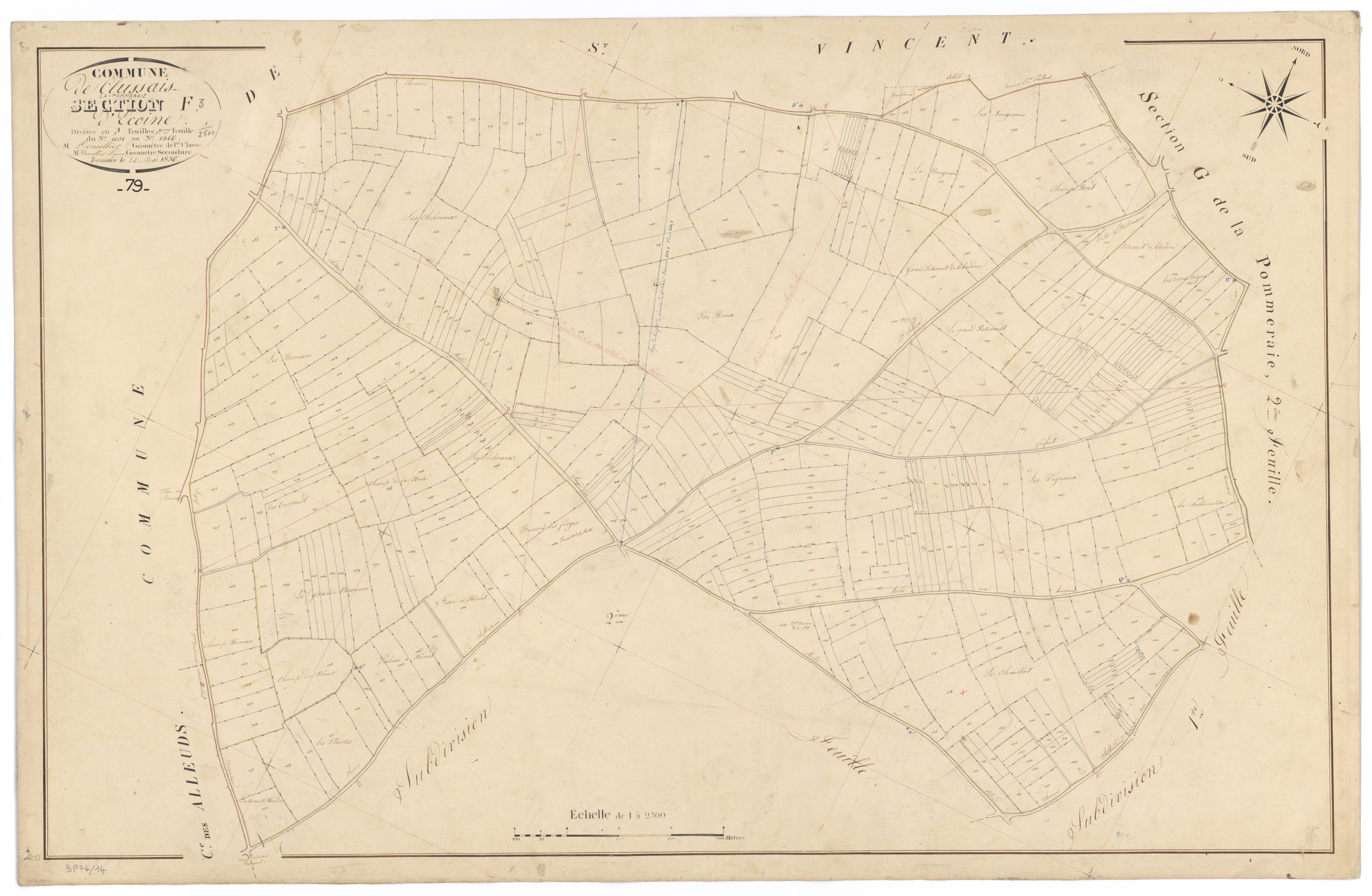 Clussais-la-Pommeraie - FRAD079_CADASTRE_NAPOLEONIEN Section F3 dite d'Ecoine 
