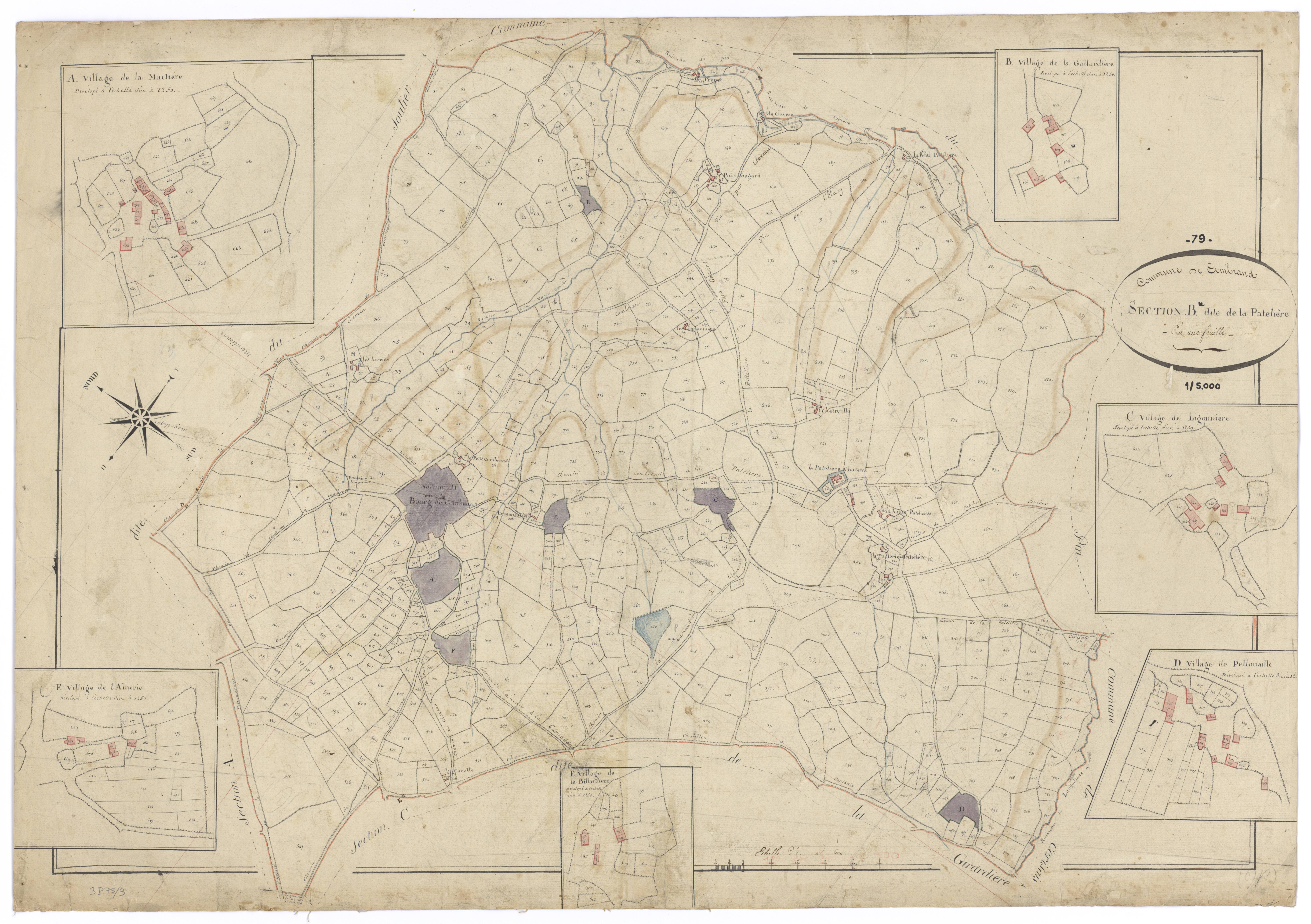 Combrand - FRAD079_CADASTRE_NAPOLEONIEN Section B dite de la Patelière