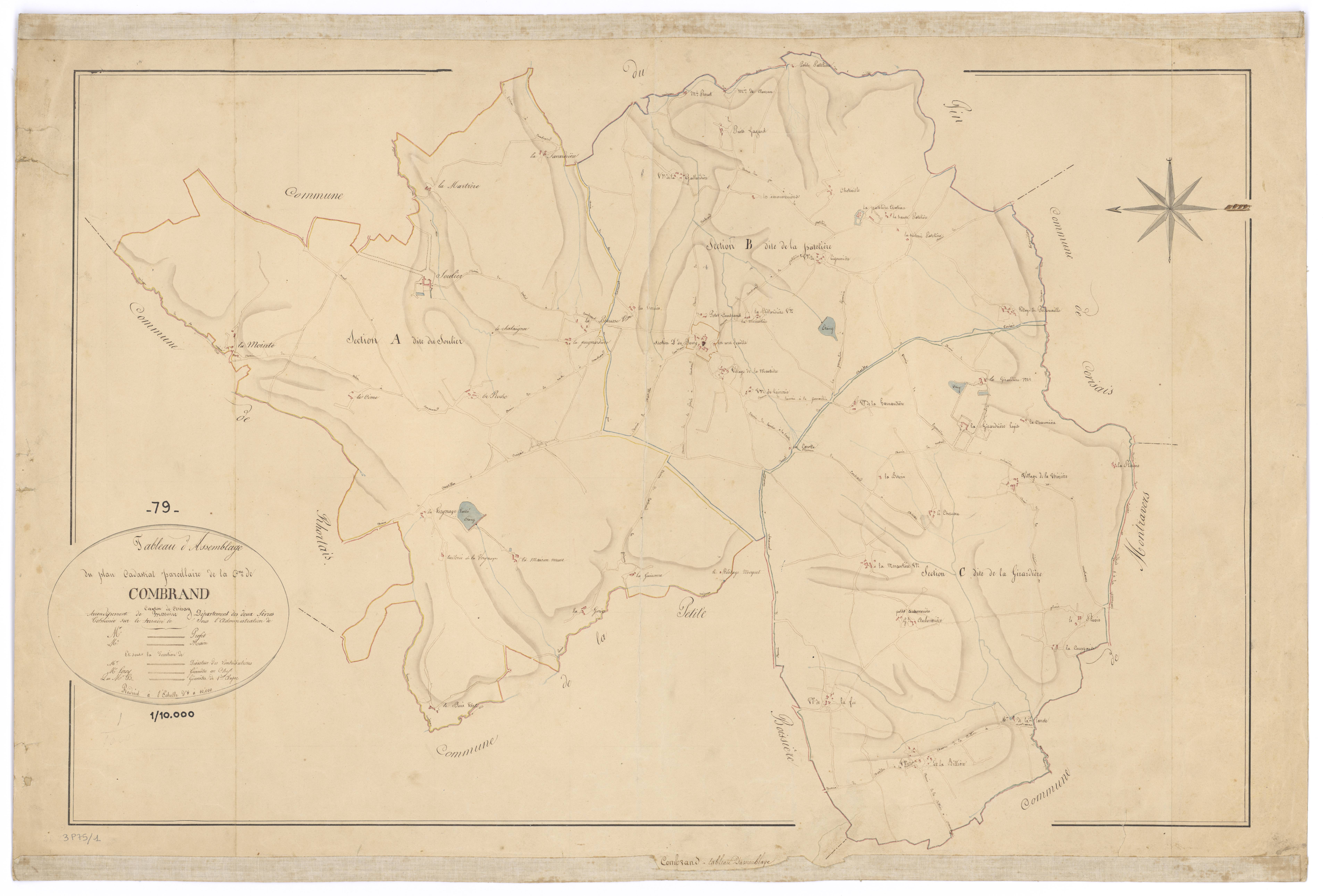 Combrand - FRAD079_CADASTRE_NAPOLEONIEN Tableau d'assemblage