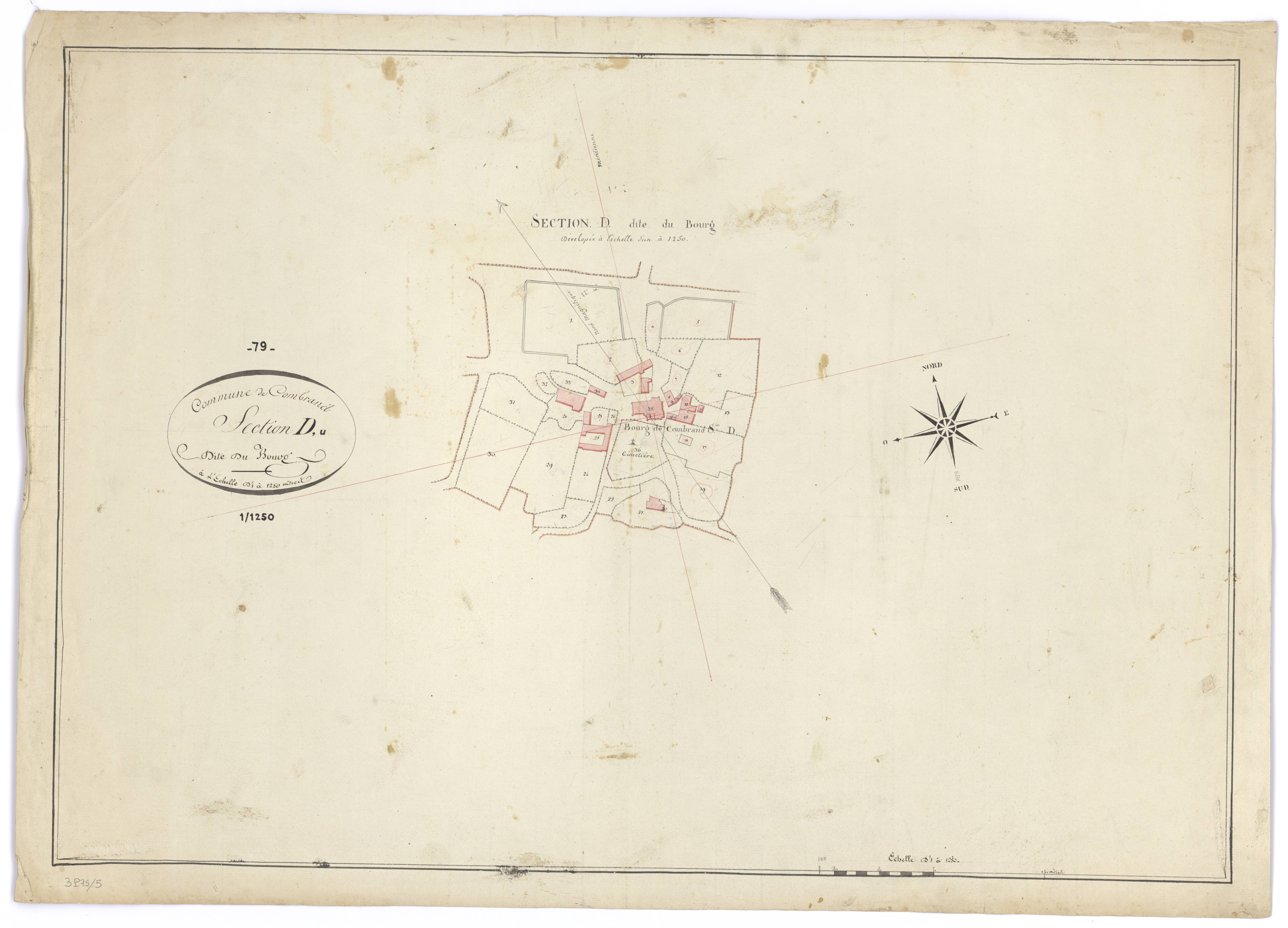 Combrand - FRAD079_CADASTRE_NAPOLEONIEN Section D dite du Bourg