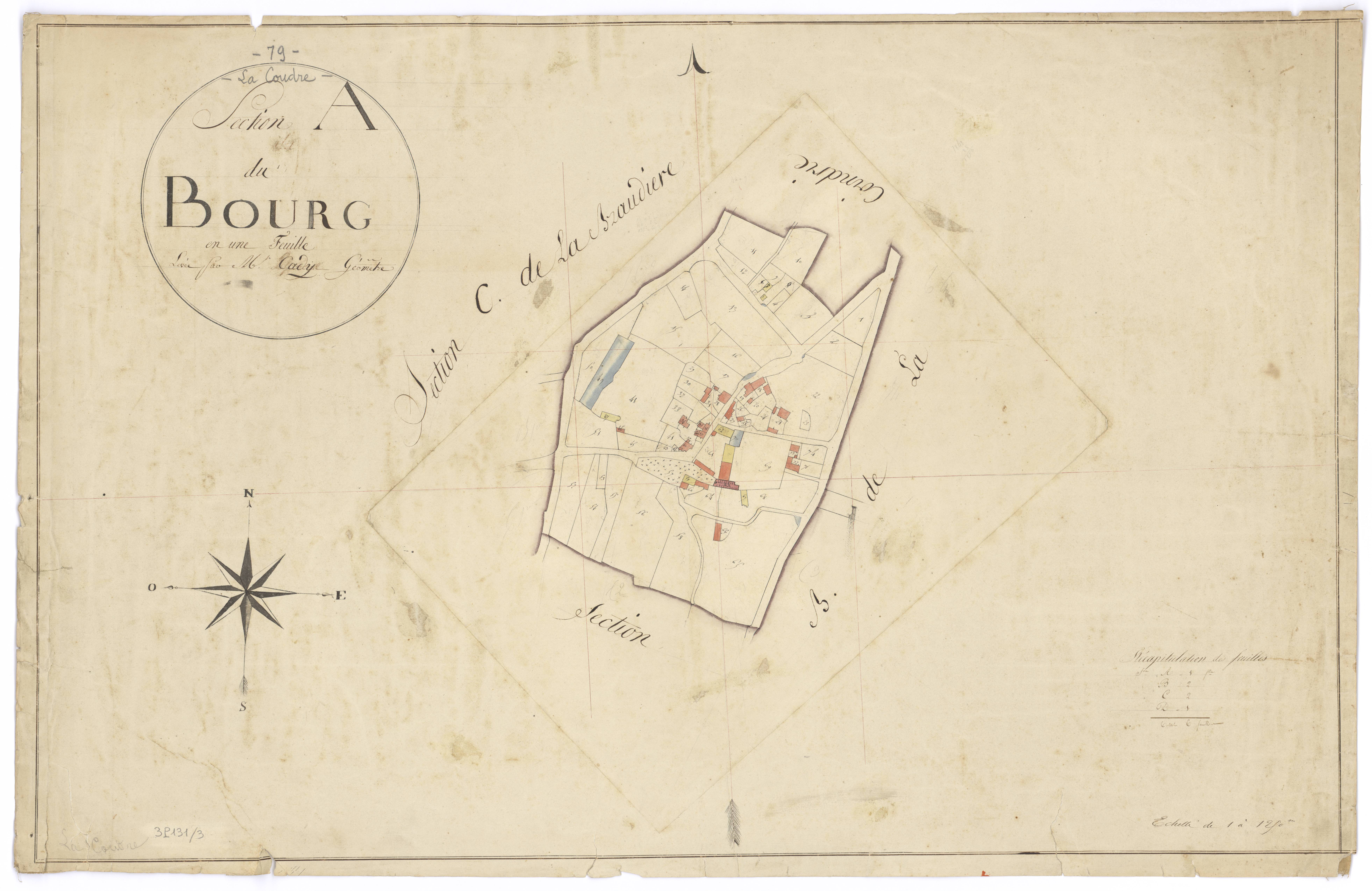 La Coudre - FRAD079_CADASTRE_NAPOLEONIEN Section A dite du Bourg