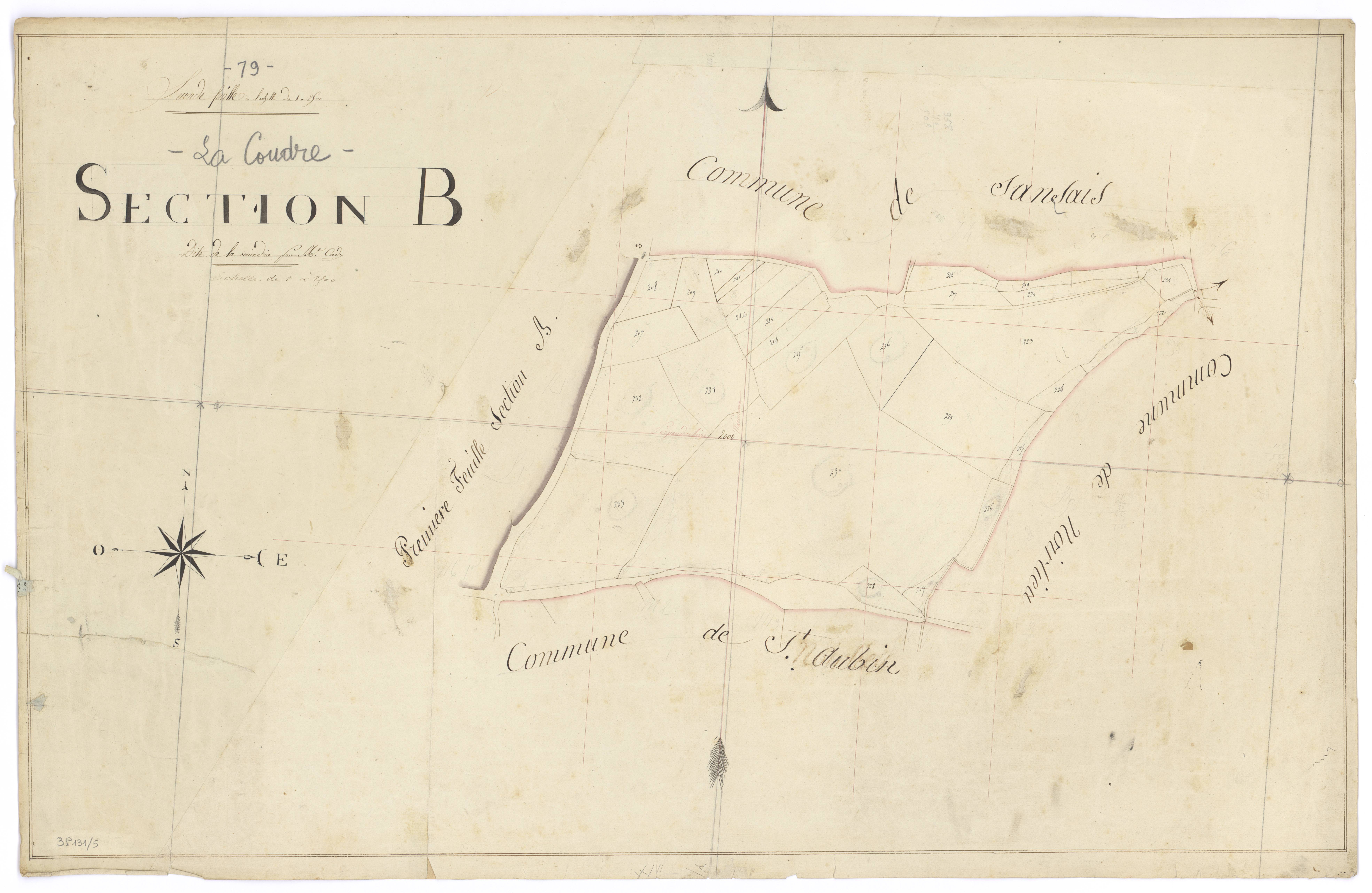 La Coudre - FRAD079_CADASTRE_NAPOLEONIEN Section B2 dite de la Couindrie