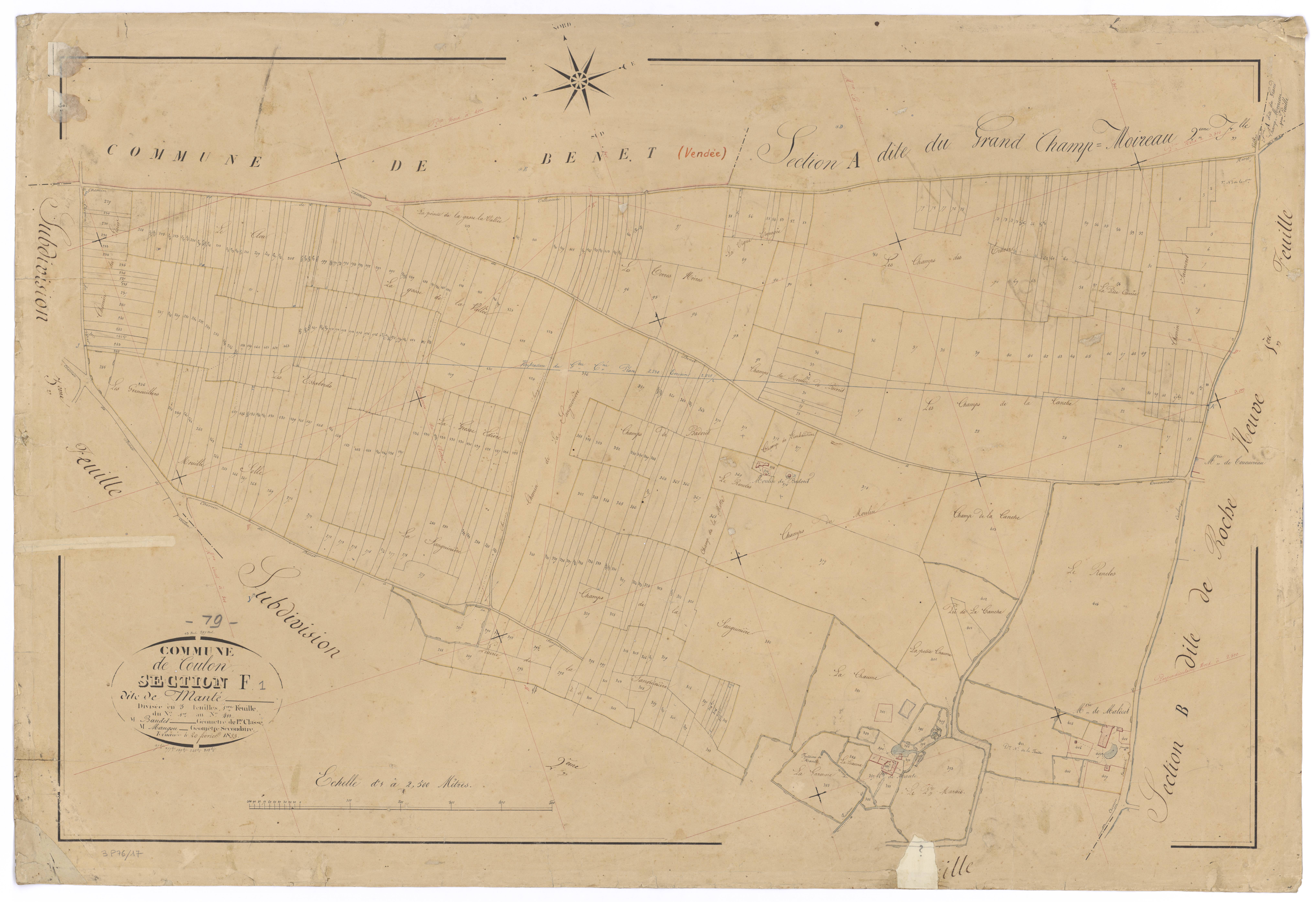 Coulon - FRAD079_CADASTRE_NAPOLEONIEN Section F1 dite de Manté 