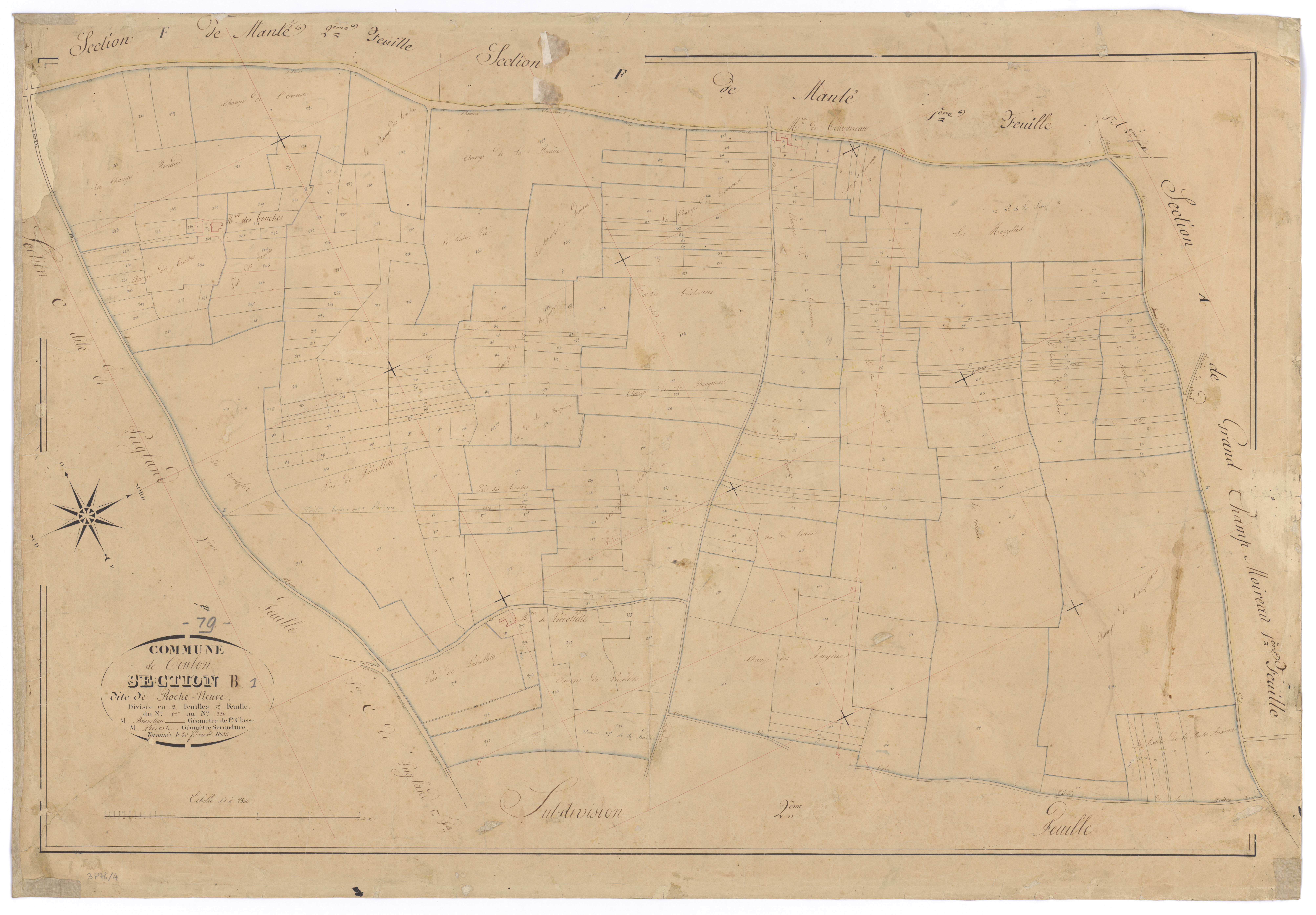 Coulon - FRAD079_CADASTRE_NAPOLEONIEN Section B1 dite de Roche-Neuve 