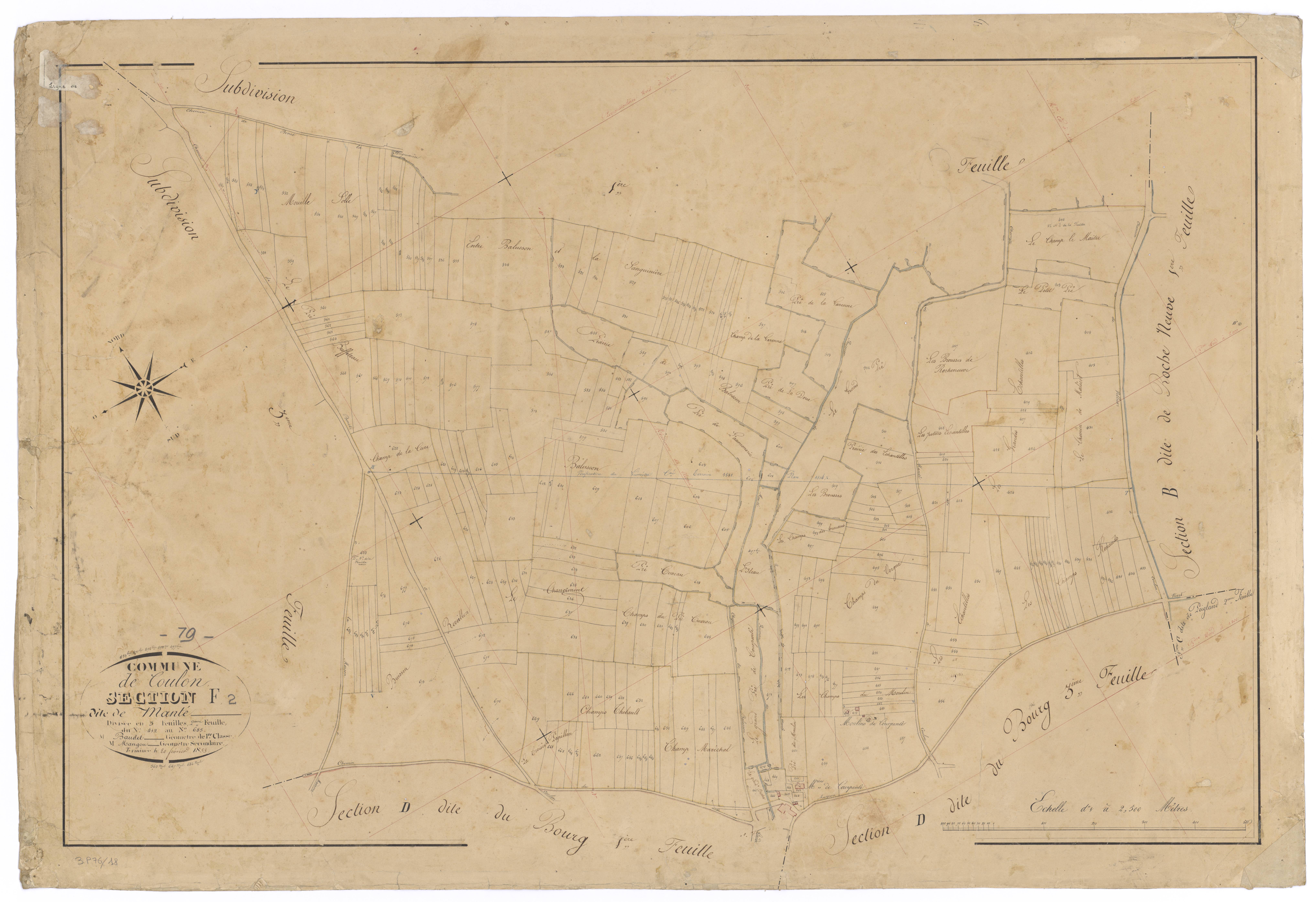 Coulon - FRAD079_CADASTRE_NAPOLEONIEN Section F2 dite de Manté 