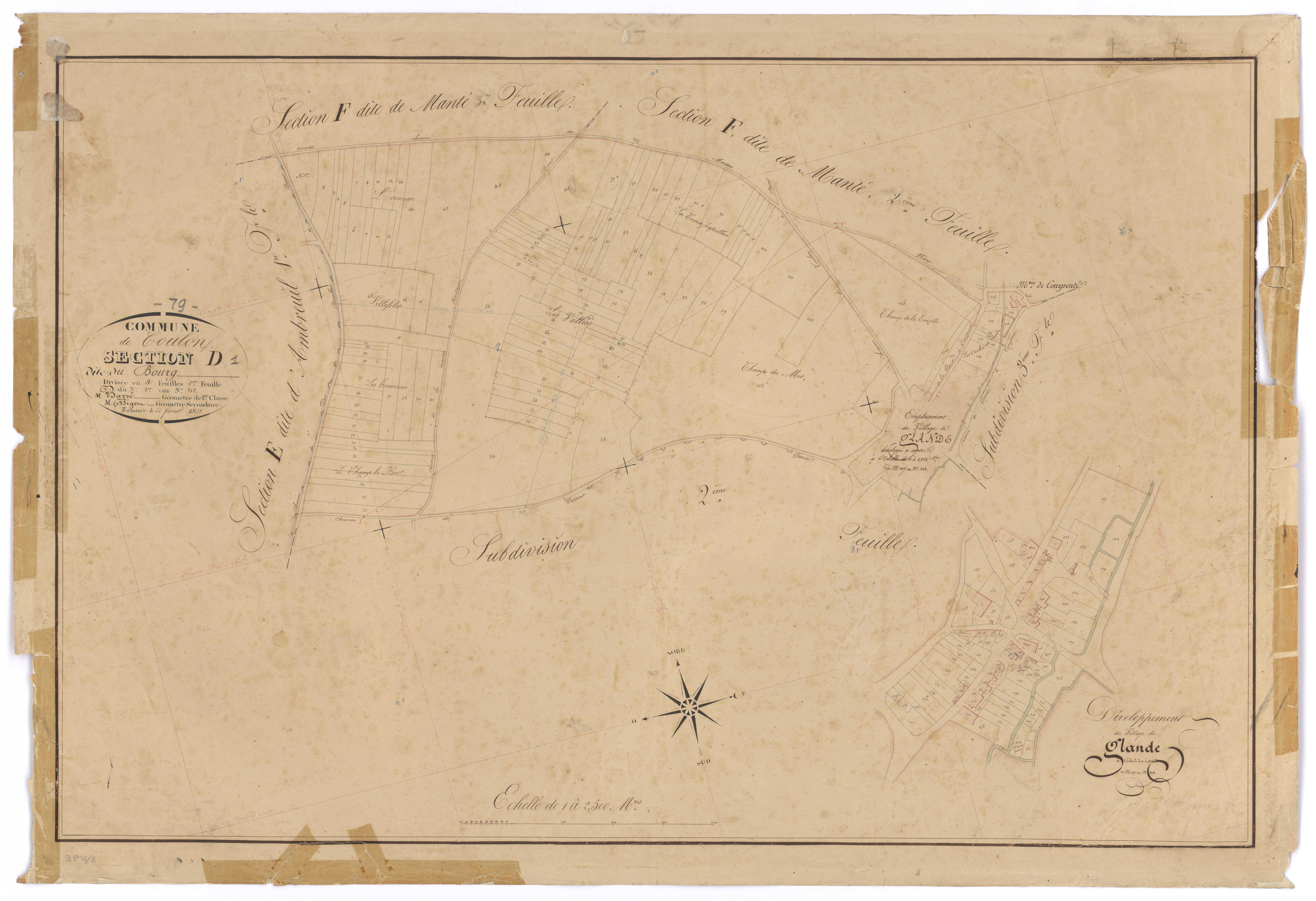 Coulon - FRAD079_CADASTRE_NAPOLEONIEN Section D1 dite du Bourg 