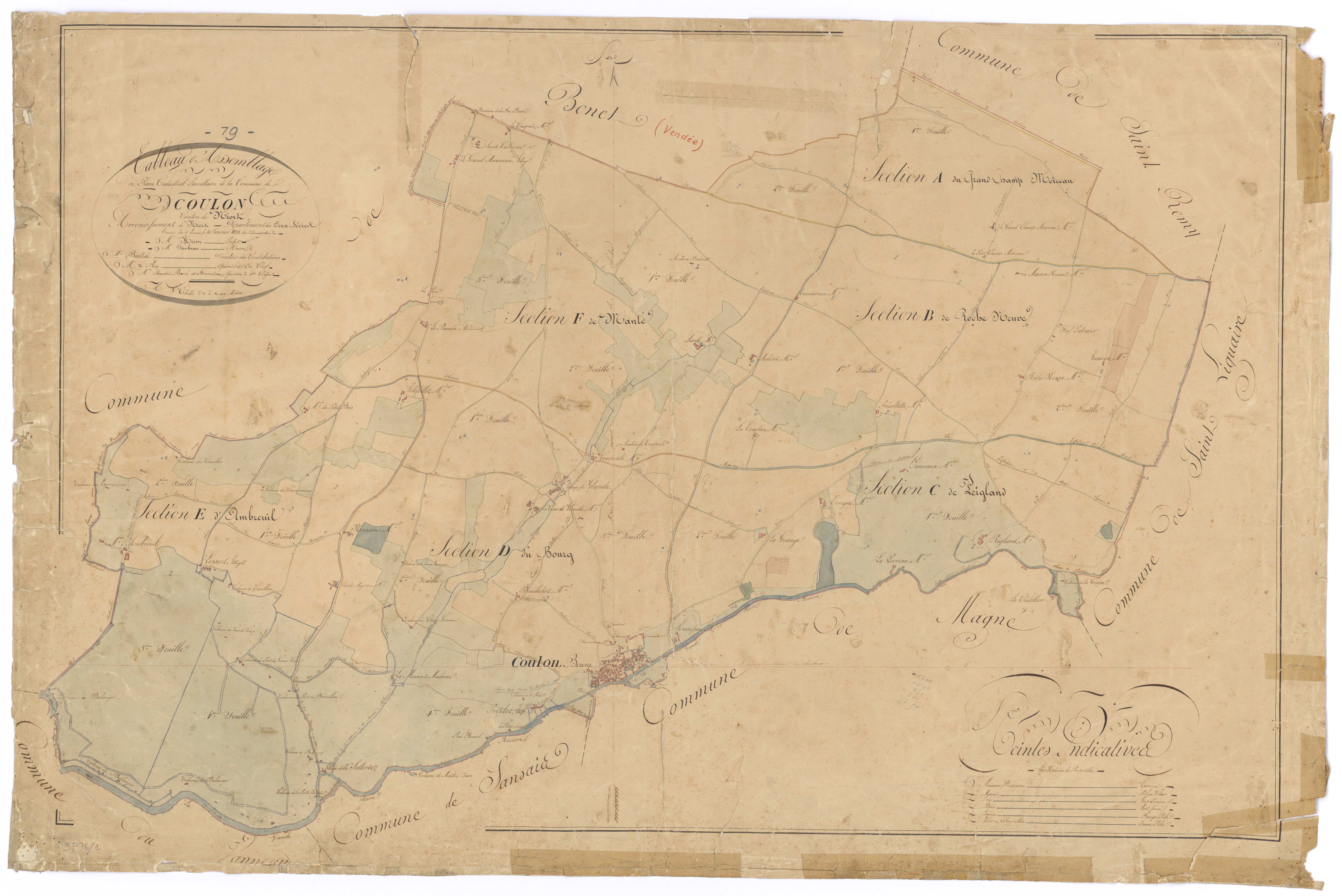 Coulon - FRAD079_CADASTRE_NAPOLEONIEN Tableau d'assemblage 
