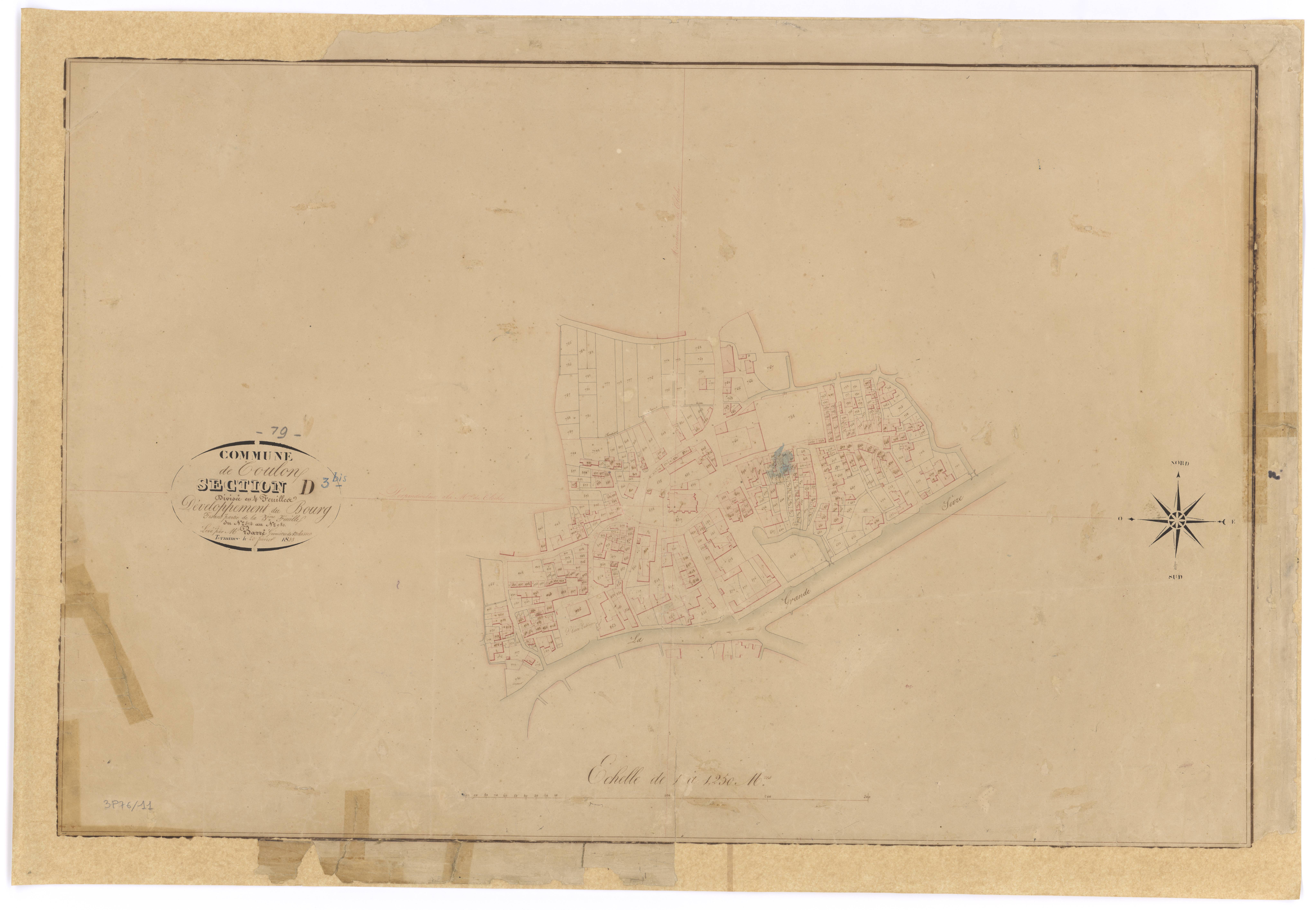 Coulon - FRAD079_CADASTRE_NAPOLEONIEN Section D3 bis développement du Bourg 