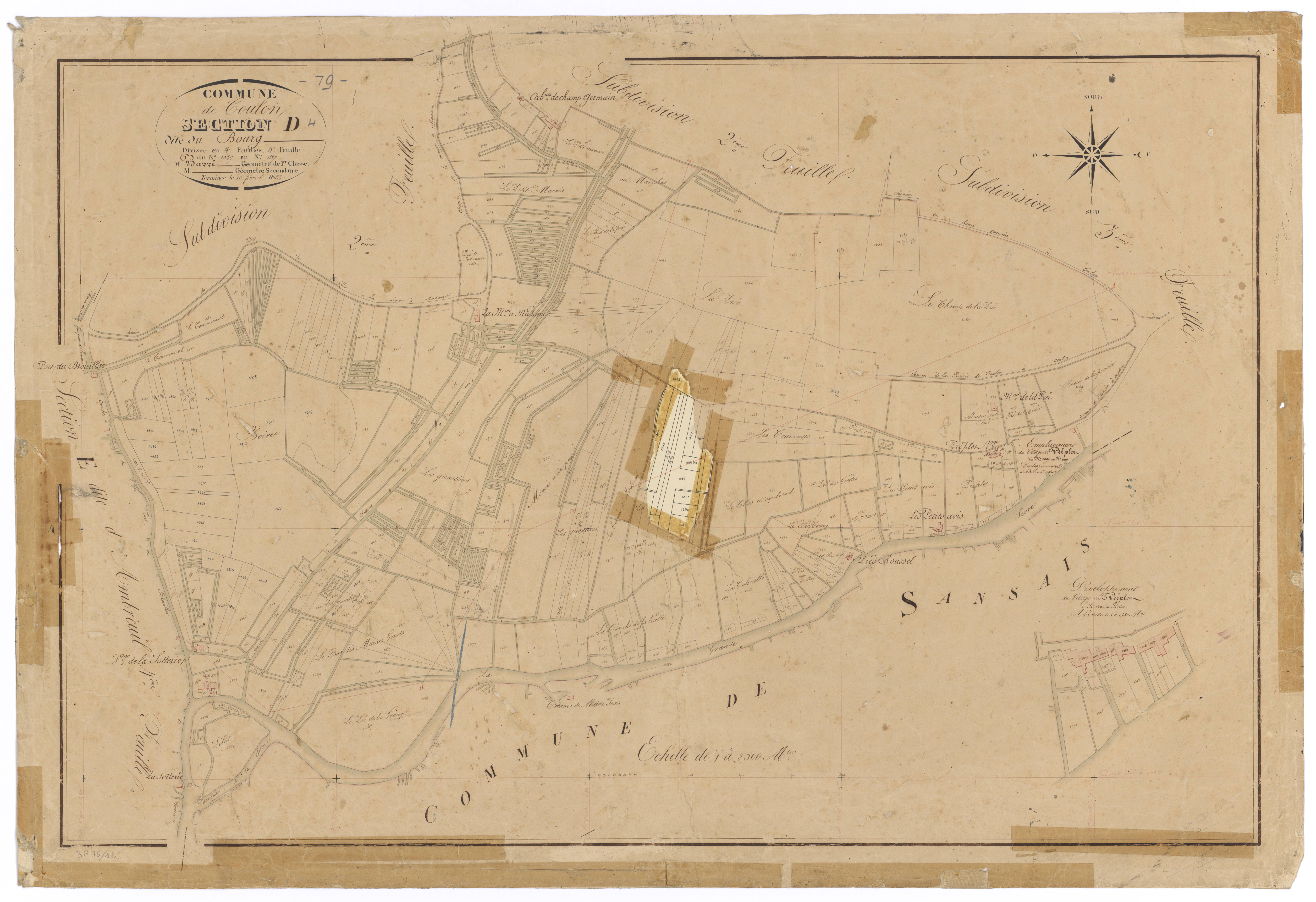 Coulon - FRAD079_CADASTRE_NAPOLEONIEN Section D4 dite du Bourg 