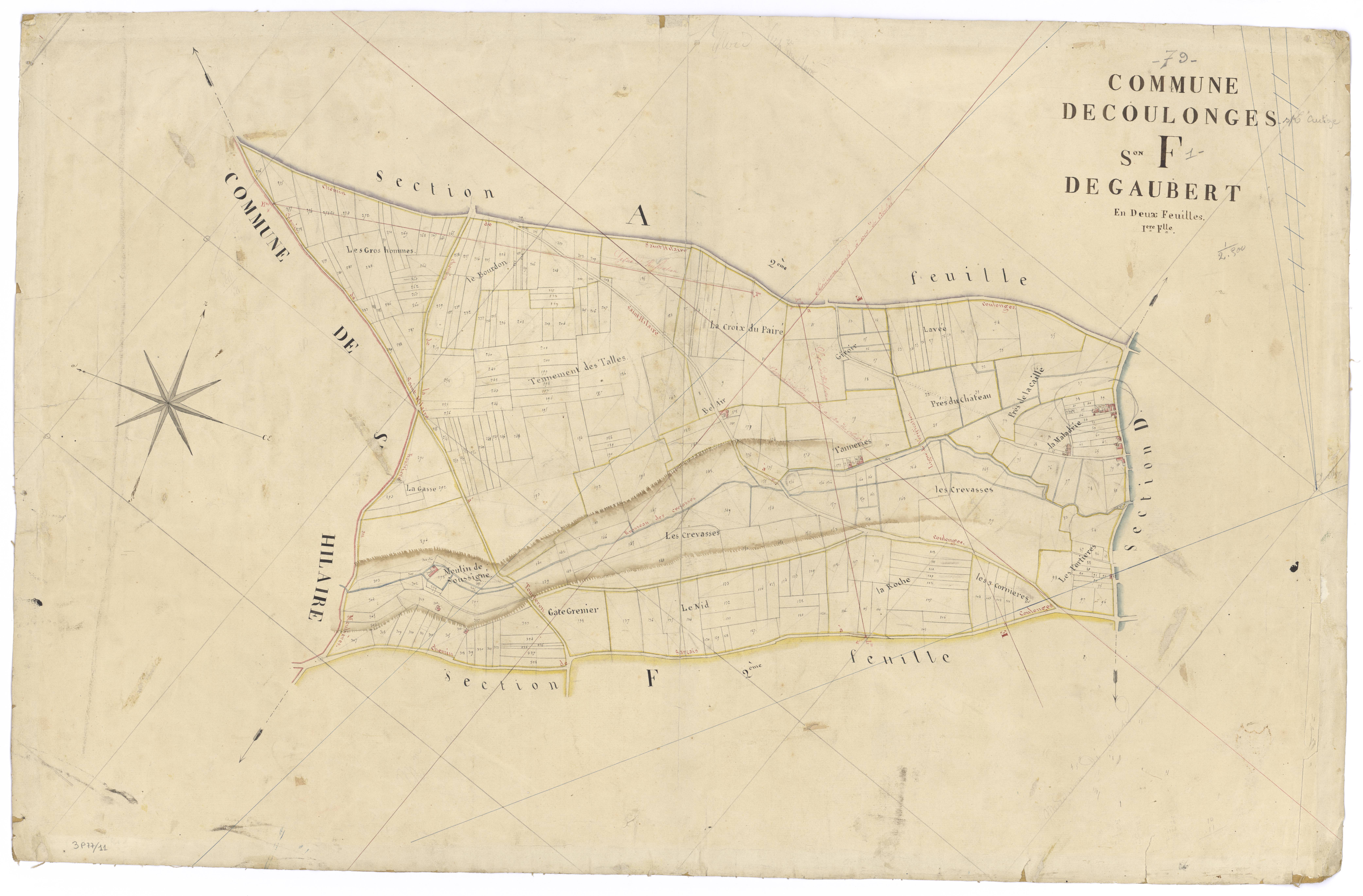 Coulonges-sur-l'Autize - FRAD079_CADASTRE_NAPOLEONIEN Section F1 dite de Gaubert