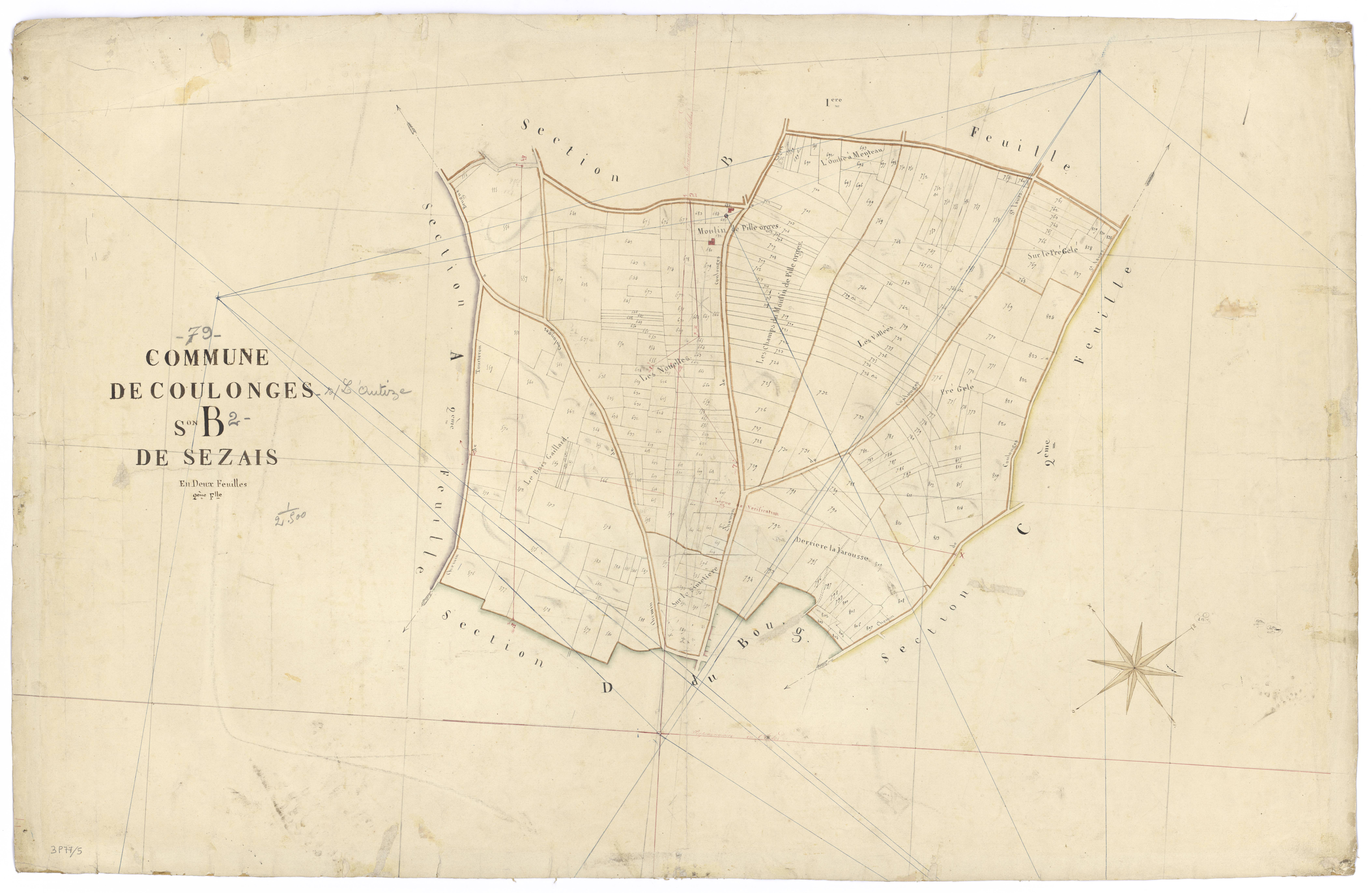 Coulonges-sur-l'Autize - FRAD079_CADASTRE_NAPOLEONIEN Section B2 dite de Sezais 