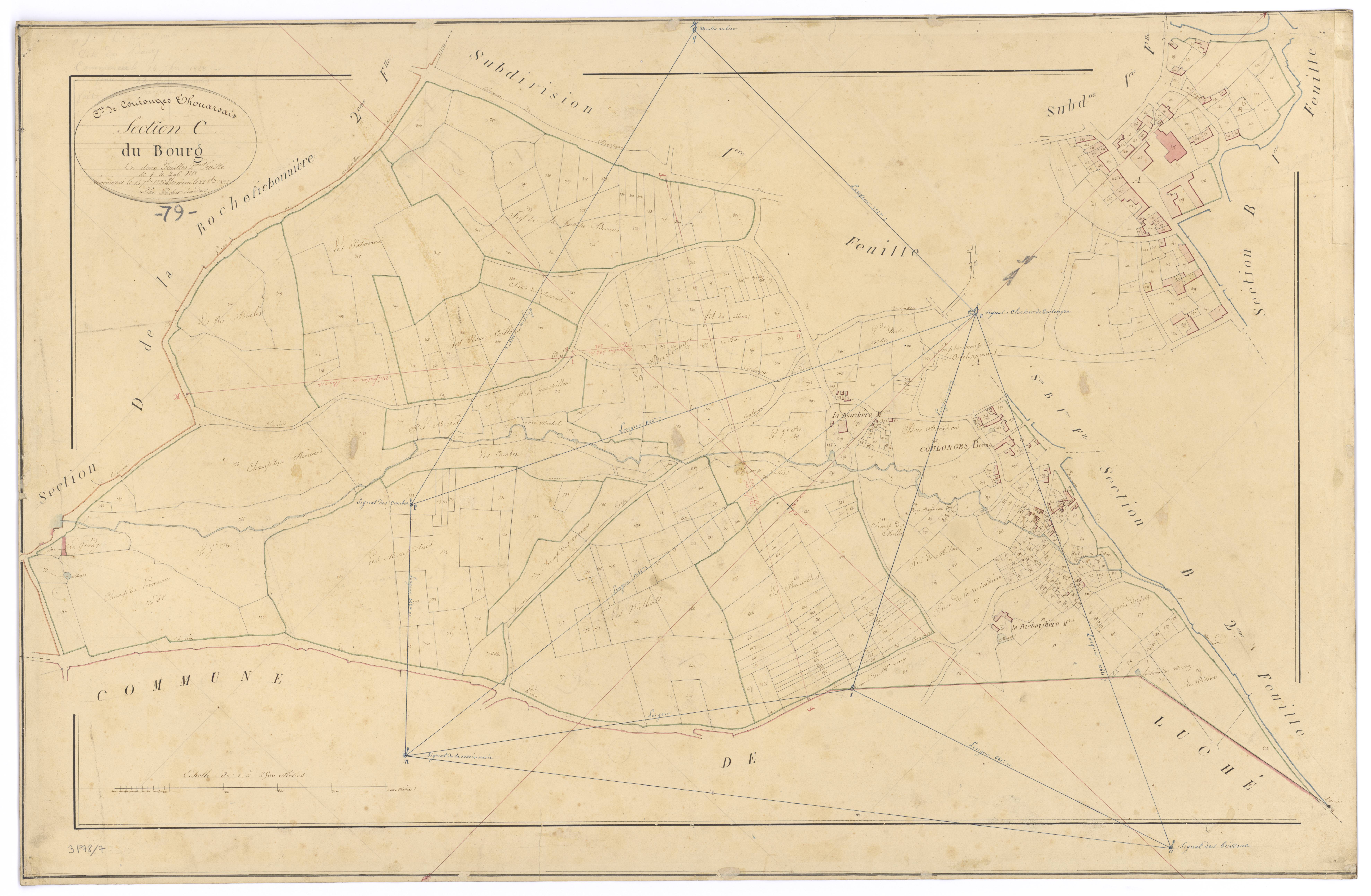 Coulonges-Thouarsais - FRAD079_CADASTRE_NAPOLEONIEN Section C2 dite du Bourg