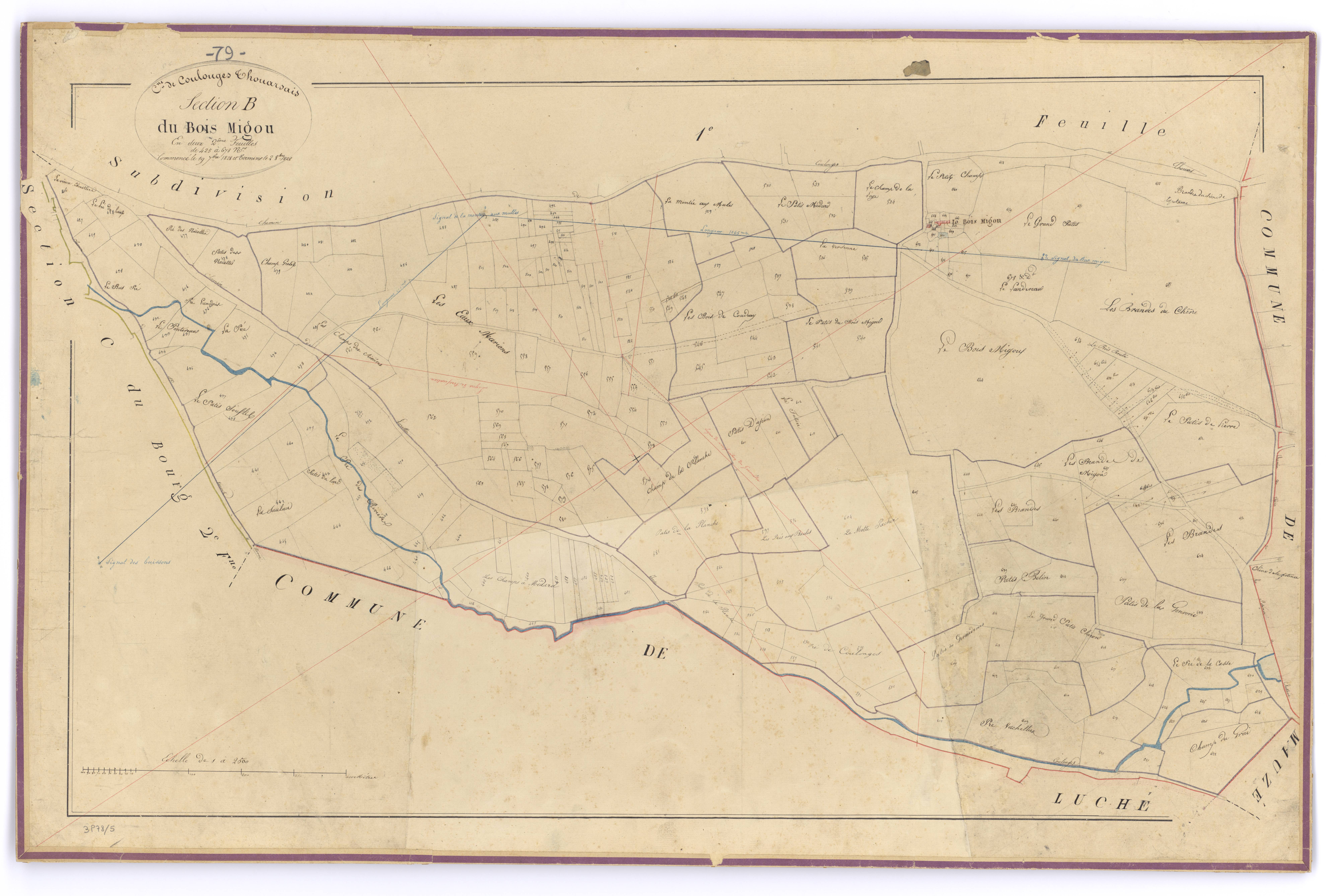 Coulonges-Thouarsais - FRAD079_CADASTRE_NAPOLEONIEN Section B2 dite du Bois Migou