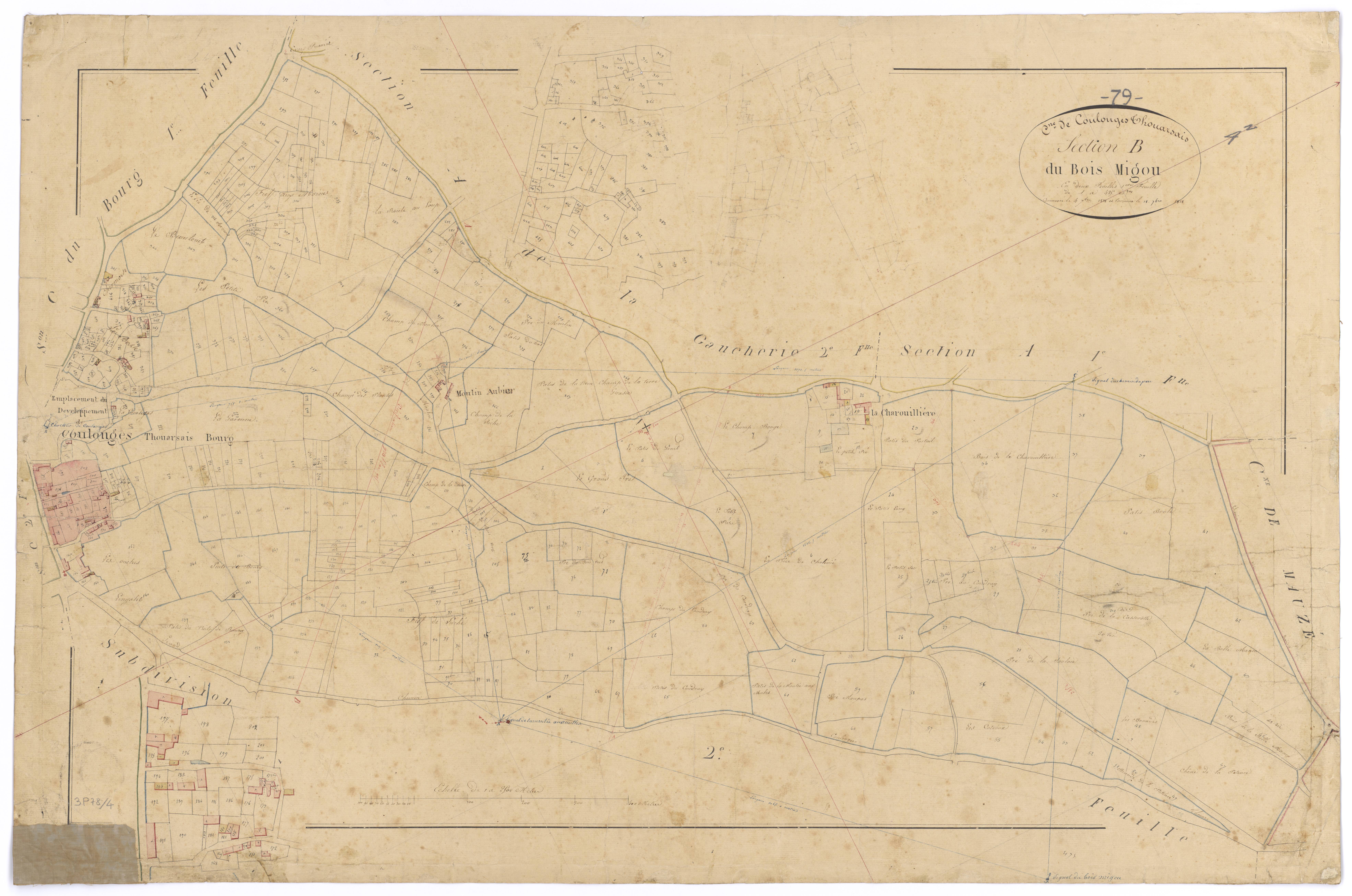 Coulonges-Thouarsais - FRAD079_CADASTRE_NAPOLEONIEN Section B1 dite du Bois Migou