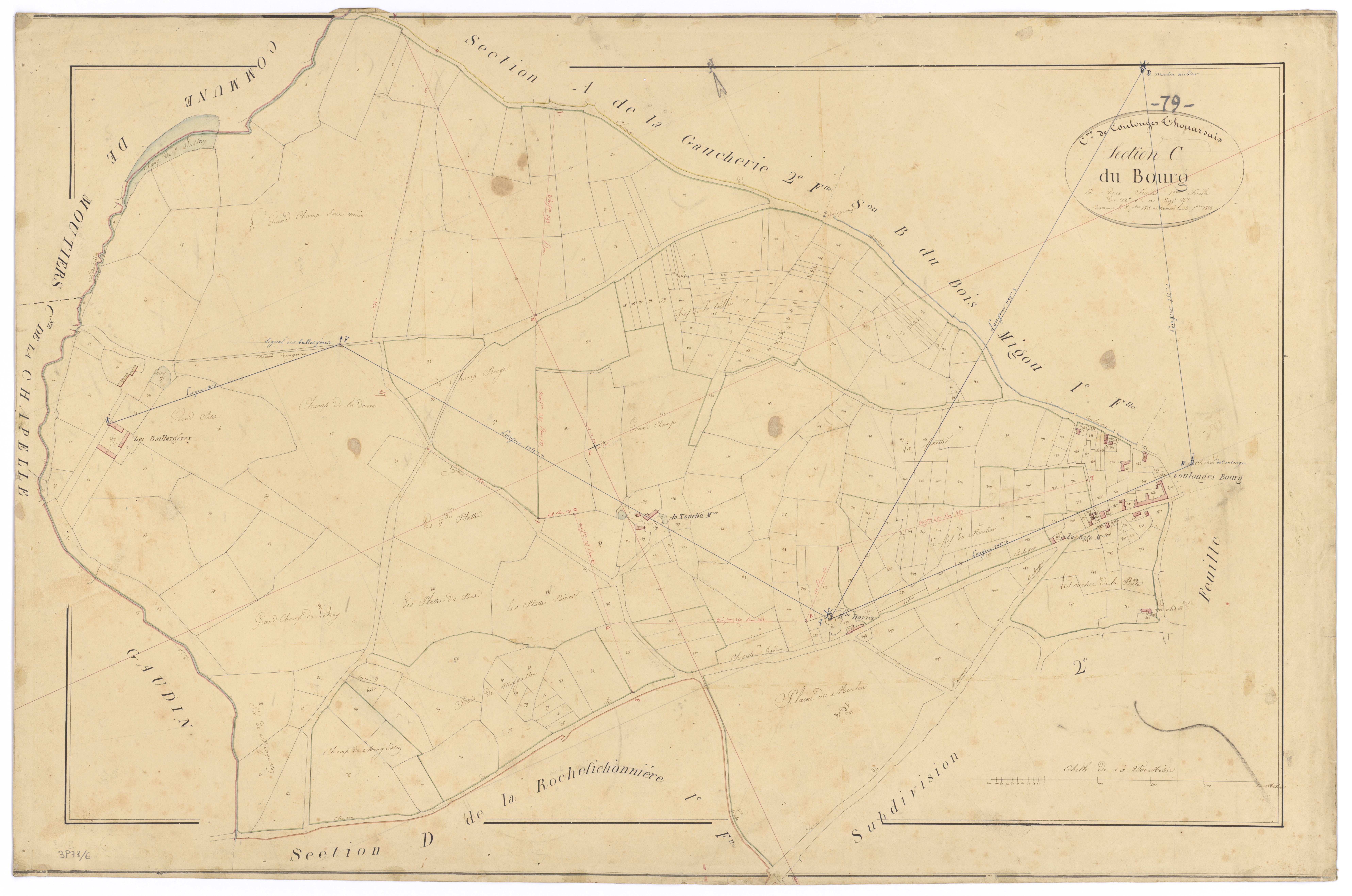 Coulonges-Thouarsais - FRAD079_CADASTRE_NAPOLEONIEN Section C1 dite du Bourg