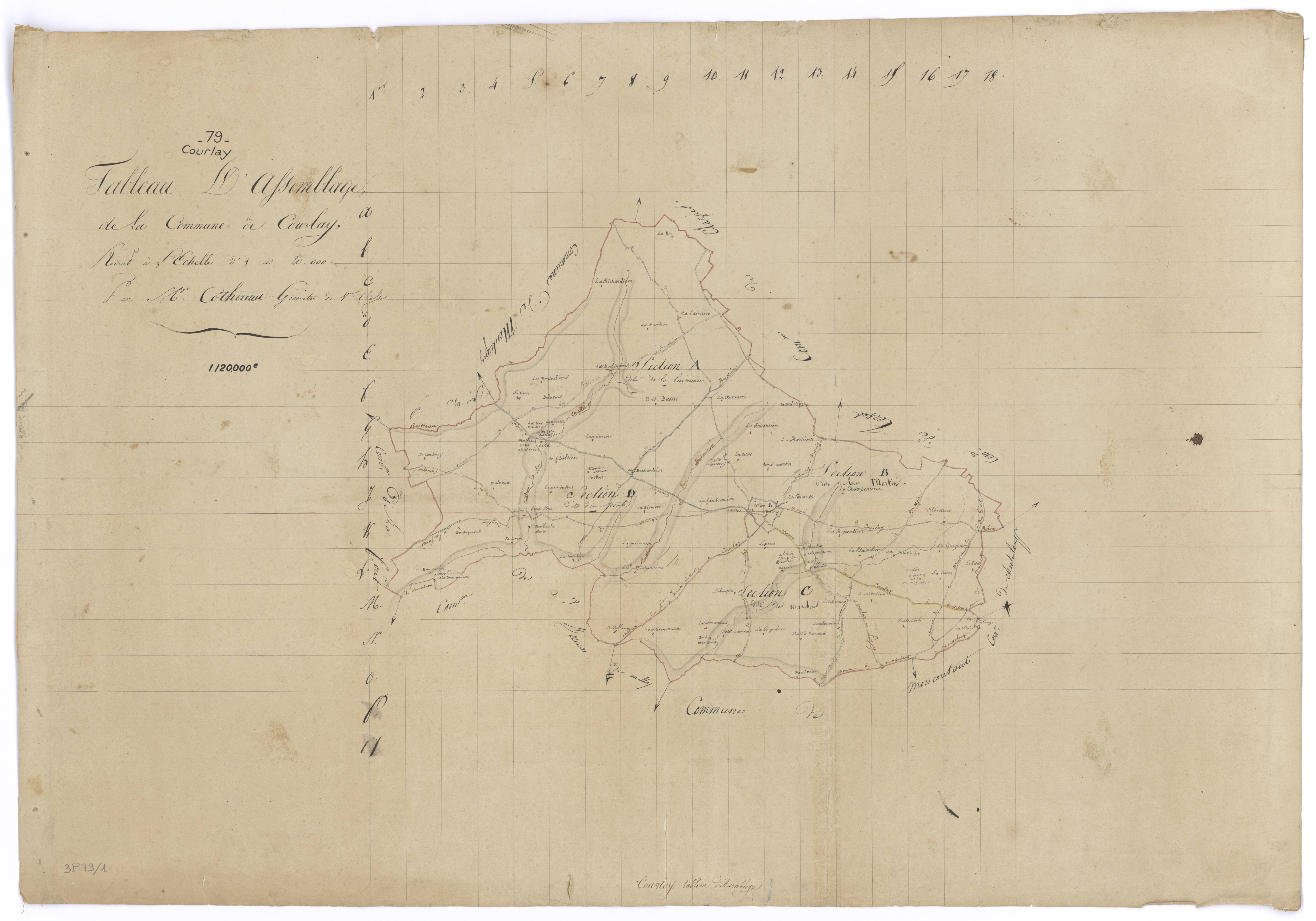 Courlay - FRAD079_CADASTRE_NAPOLEONIEN Tableau d'assemblage
