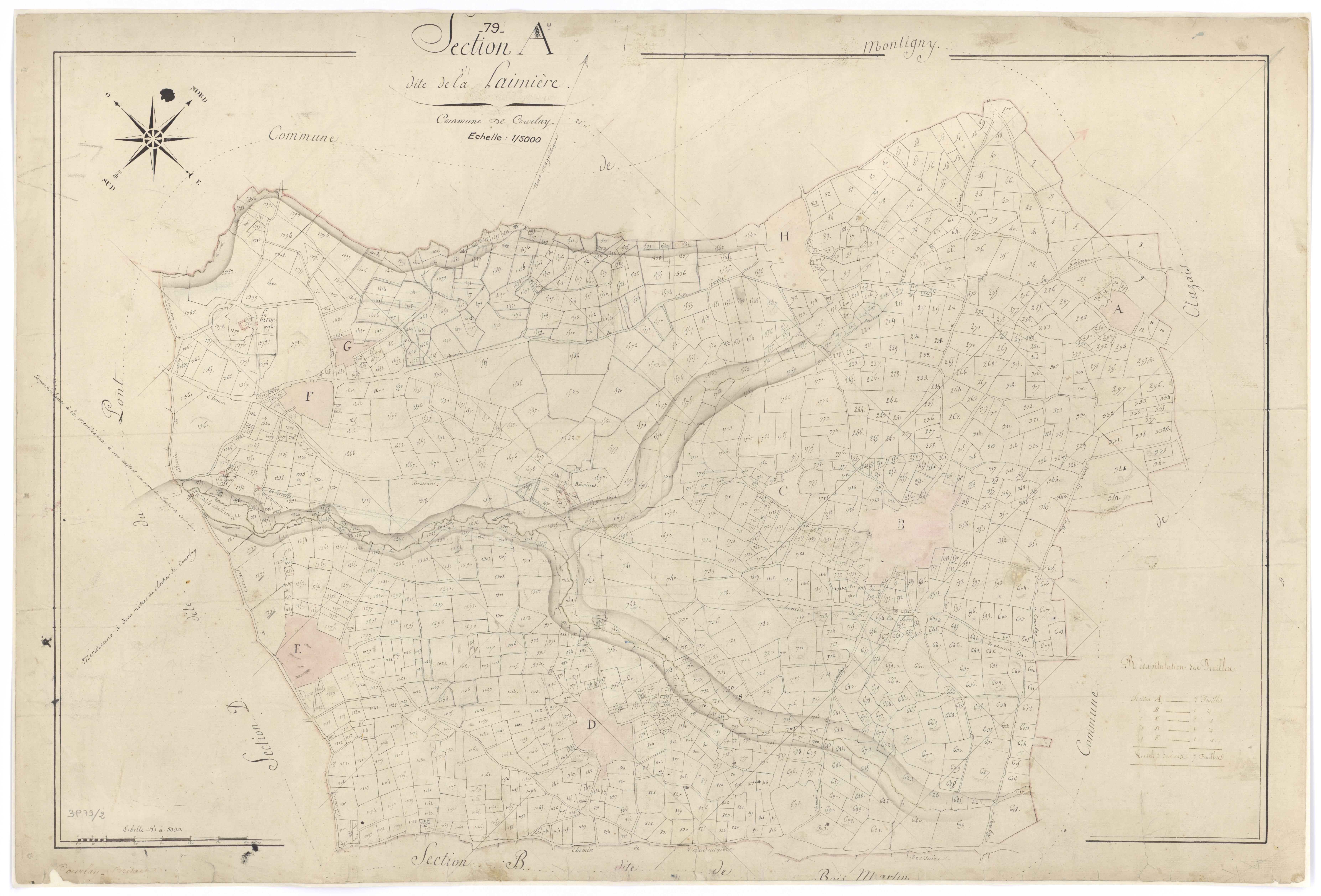 Courlay - FRAD079_CADASTRE_NAPOLEONIEN Section A dite de la Laimière