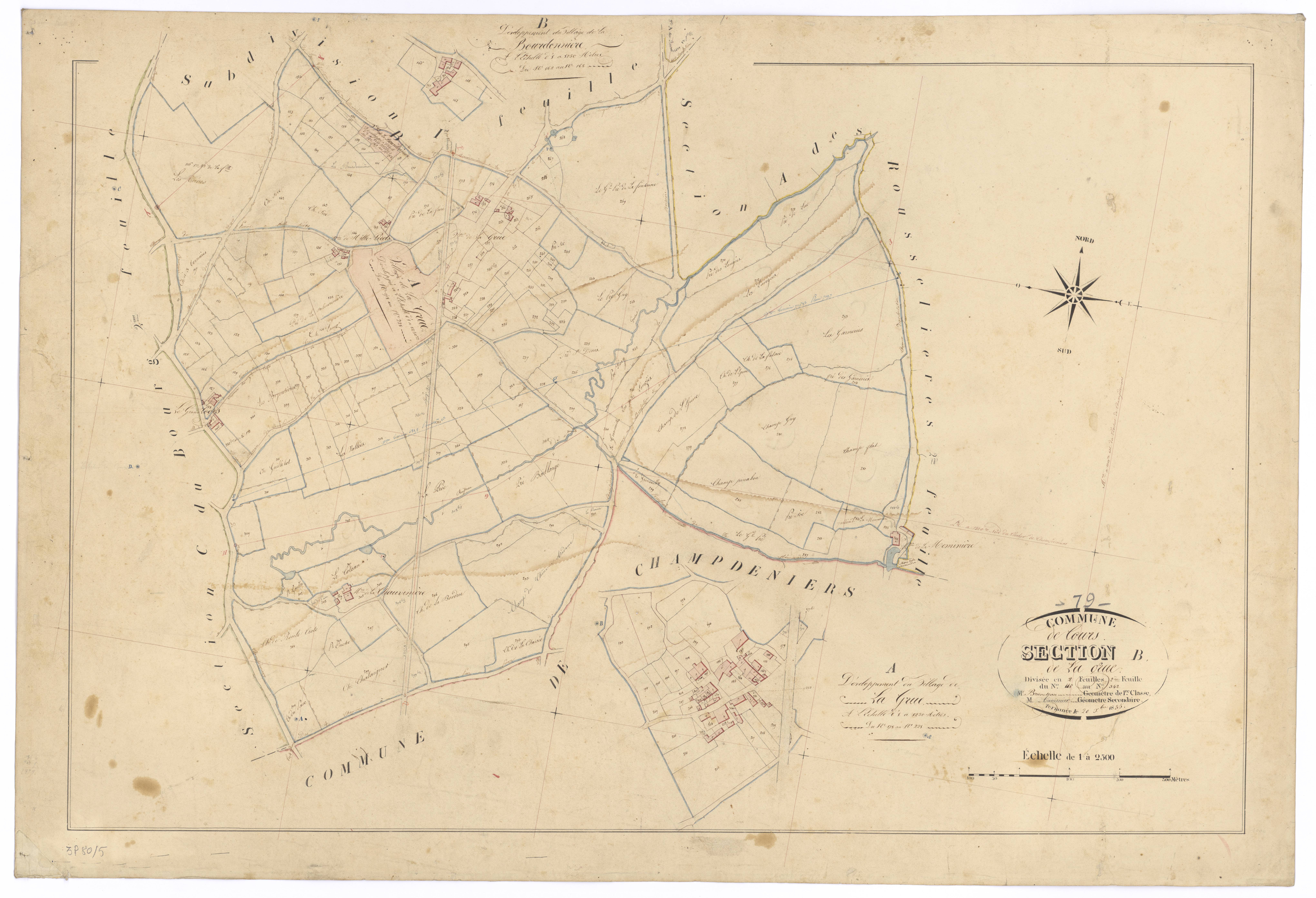 Cours - FRAD079_CADASTRE_NAPOLEONIEN Section B2 dite de la Grue 