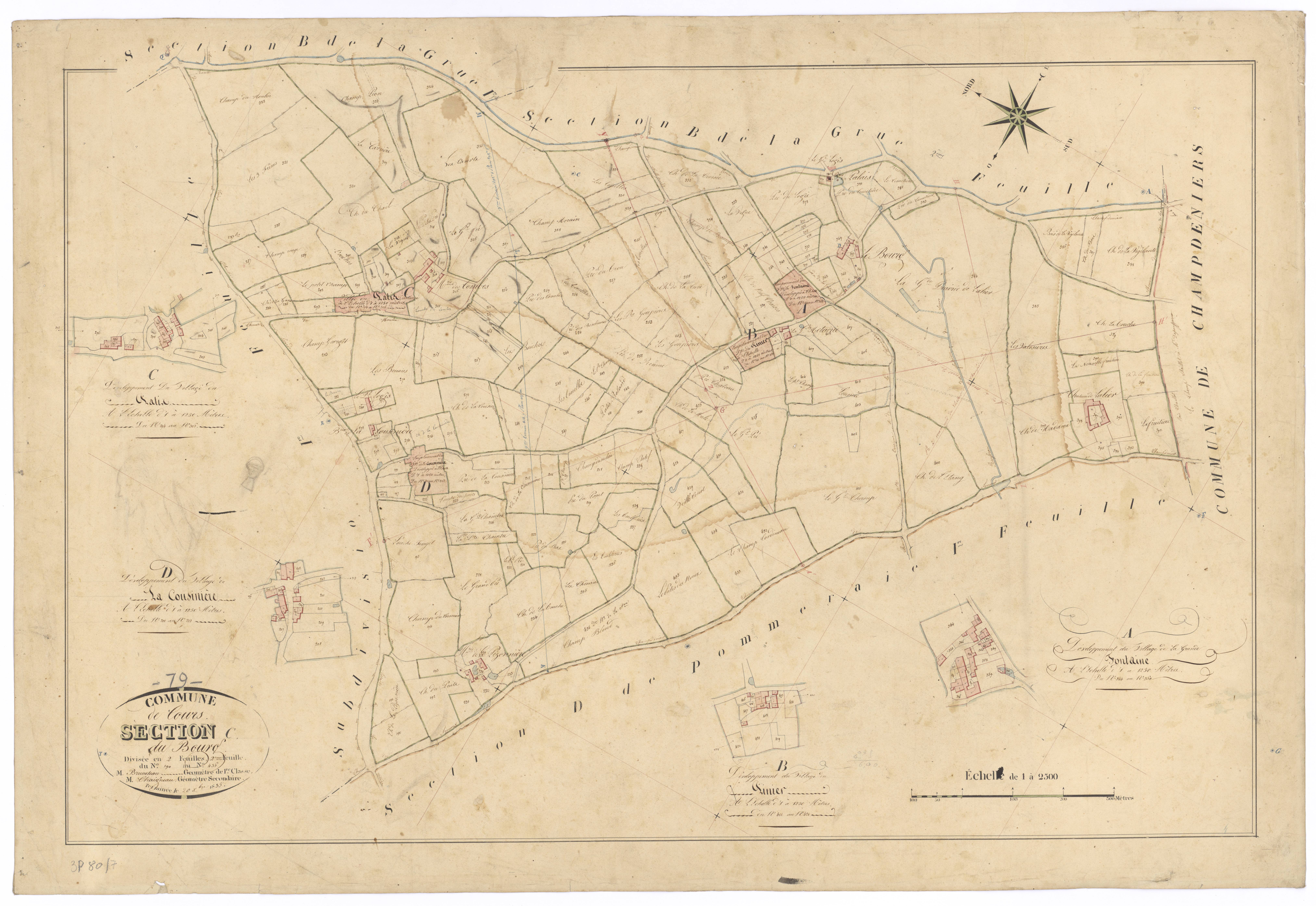Cours - FRAD079_CADASTRE_NAPOLEONIEN Section C2 dite du Bourg 
