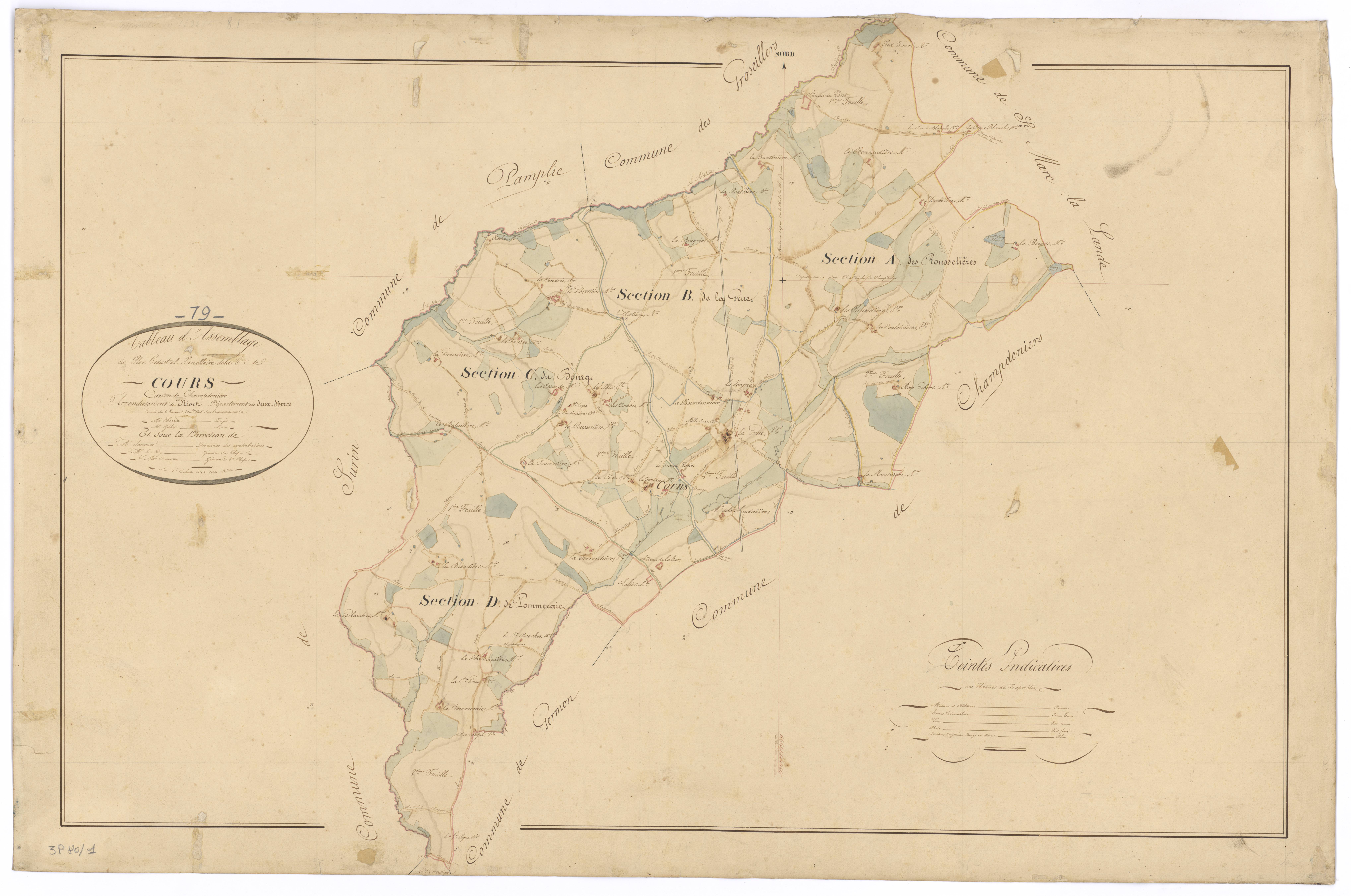 Cours - FRAD079_CADASTRE_NAPOLEONIEN Tableau d'assemblage 