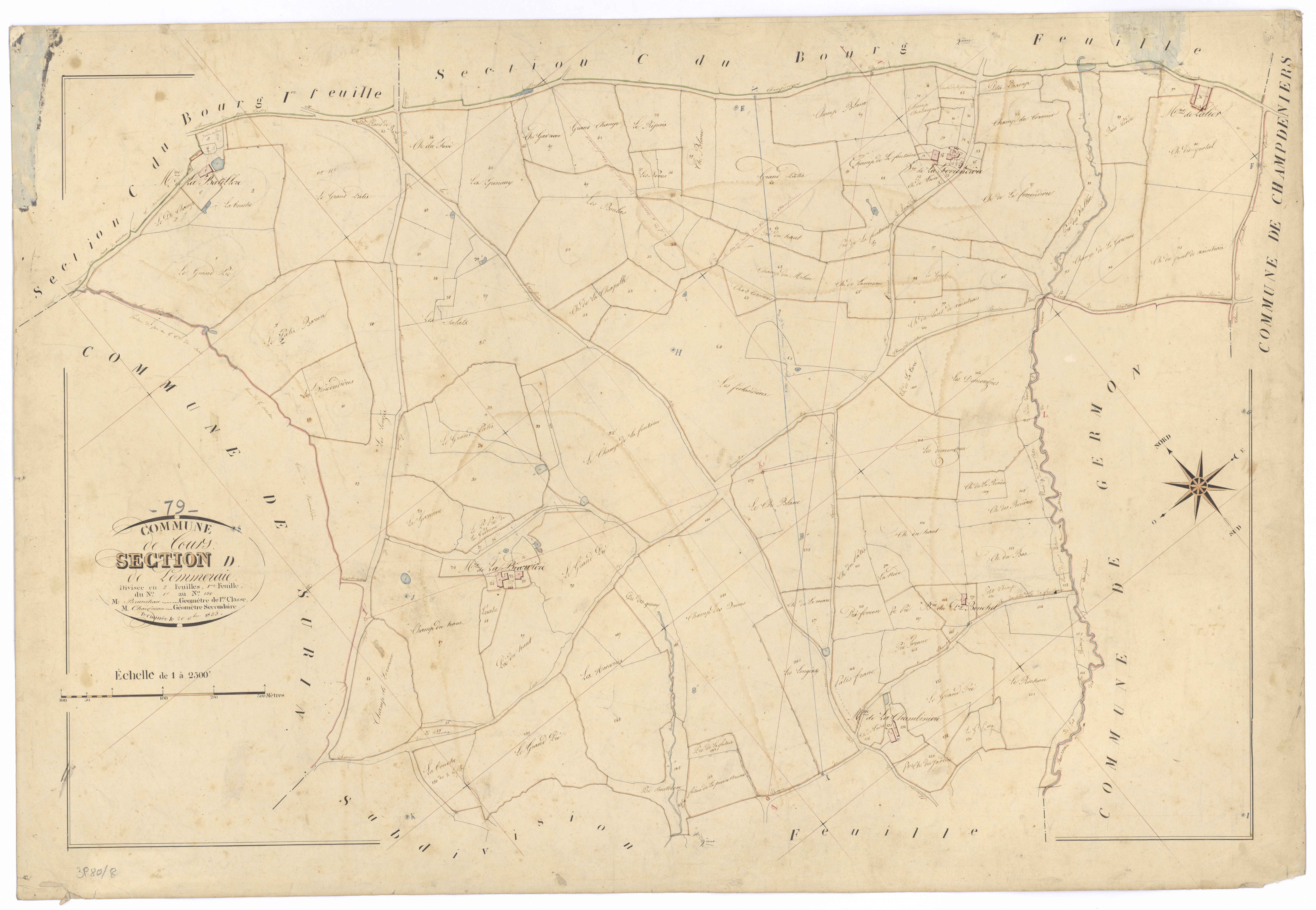 Cours - FRAD079_CADASTRE_NAPOLEONIEN Section D1 dite de Pommeraie 
