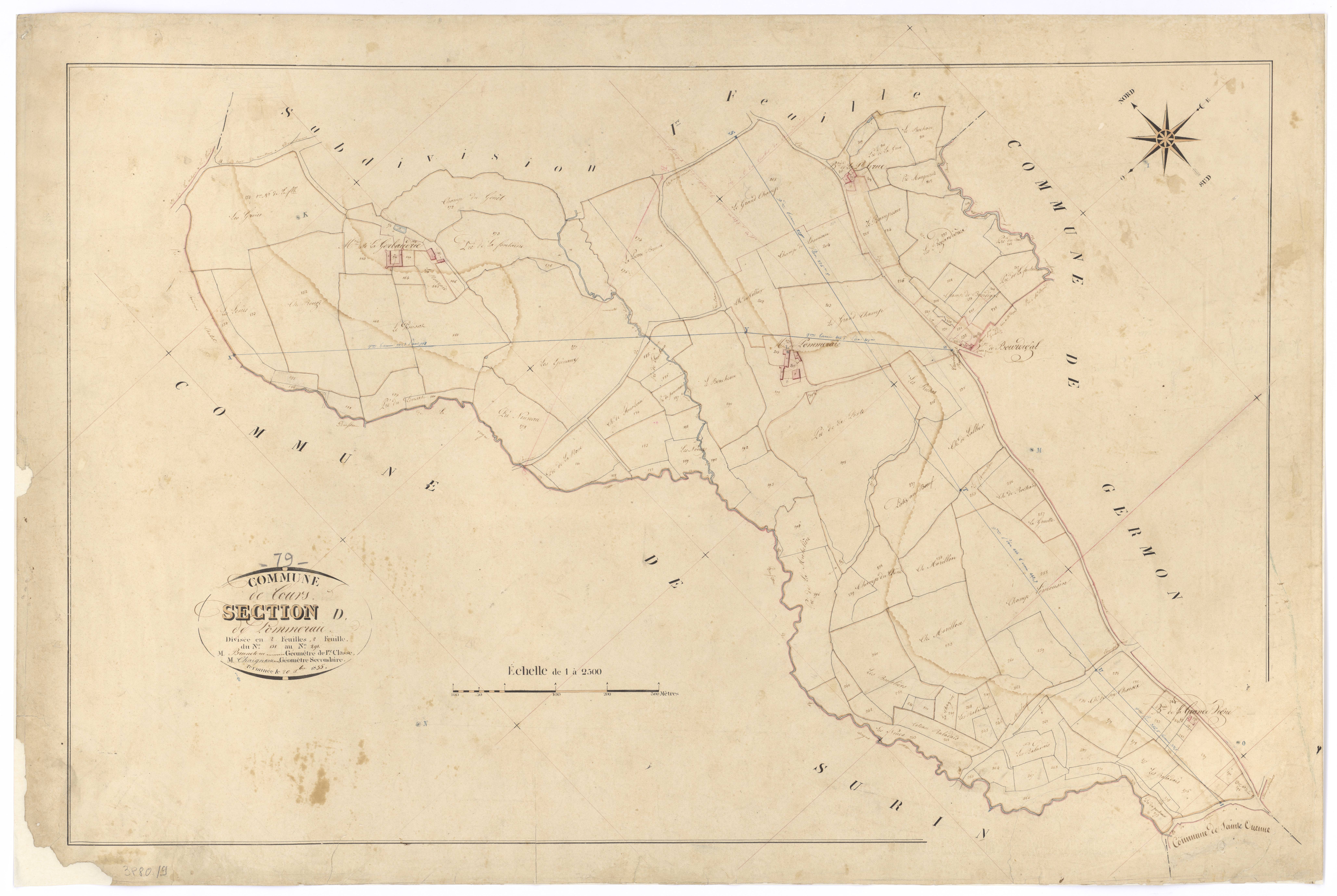 Cours - FRAD079_CADASTRE_NAPOLEONIEN Section D2 dite de Pommeraie 