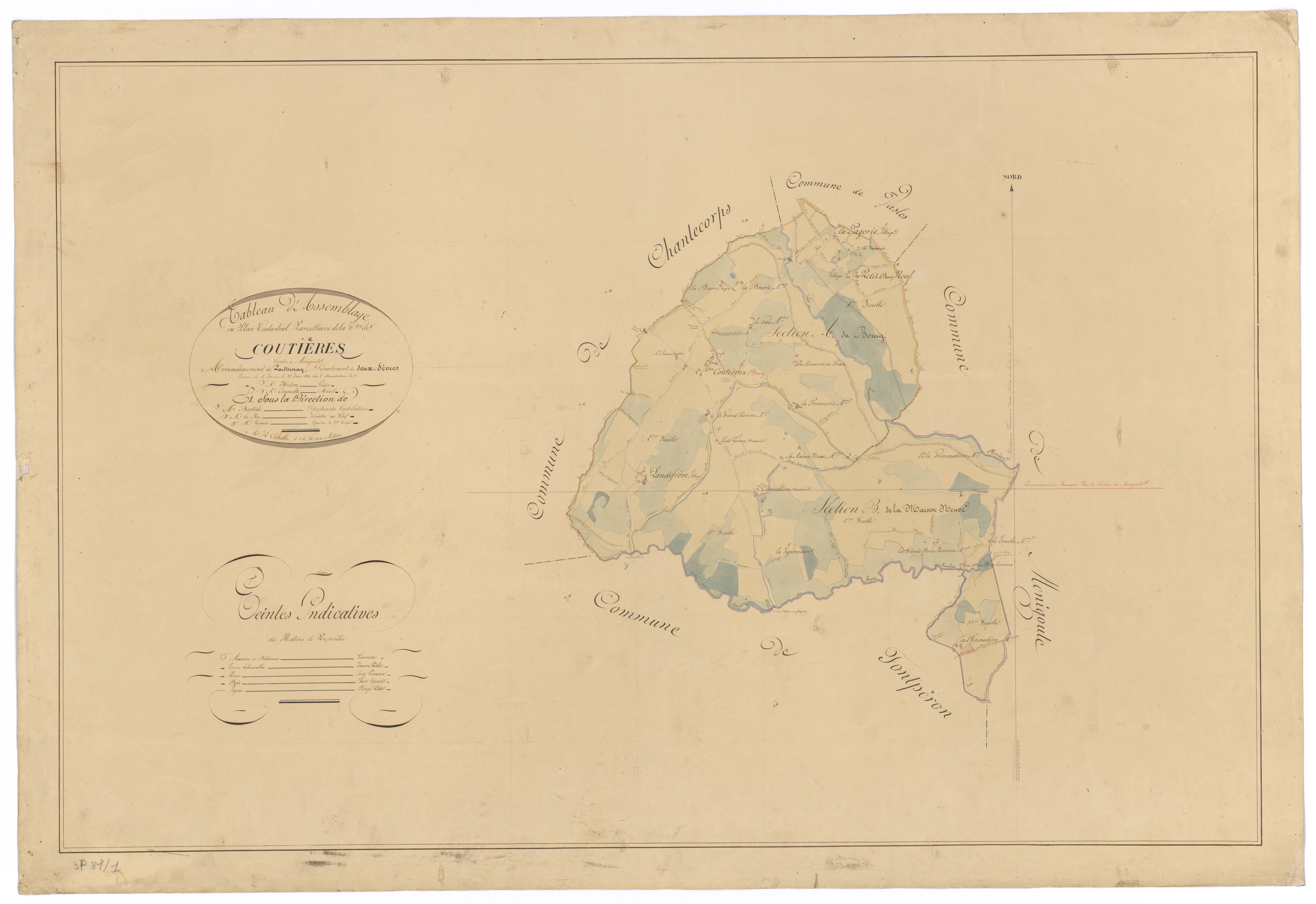 Coutières - FRAD079_CADASTRE_NAPOLEONIEN Tableau d'assemblage 