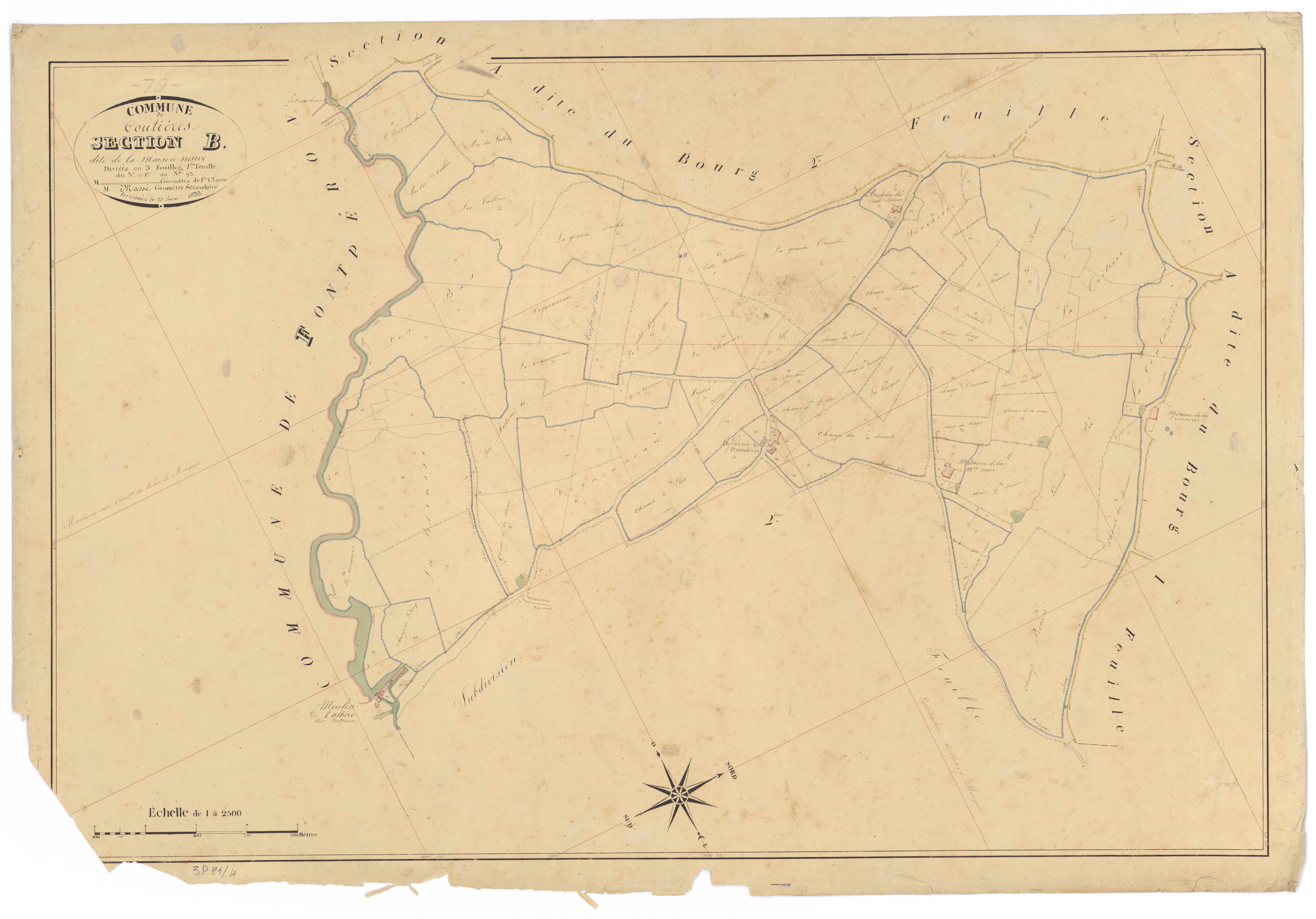 Coutières - FRAD079_CADASTRE_NAPOLEONIEN Section B1 dite de la Maison-Neuve 