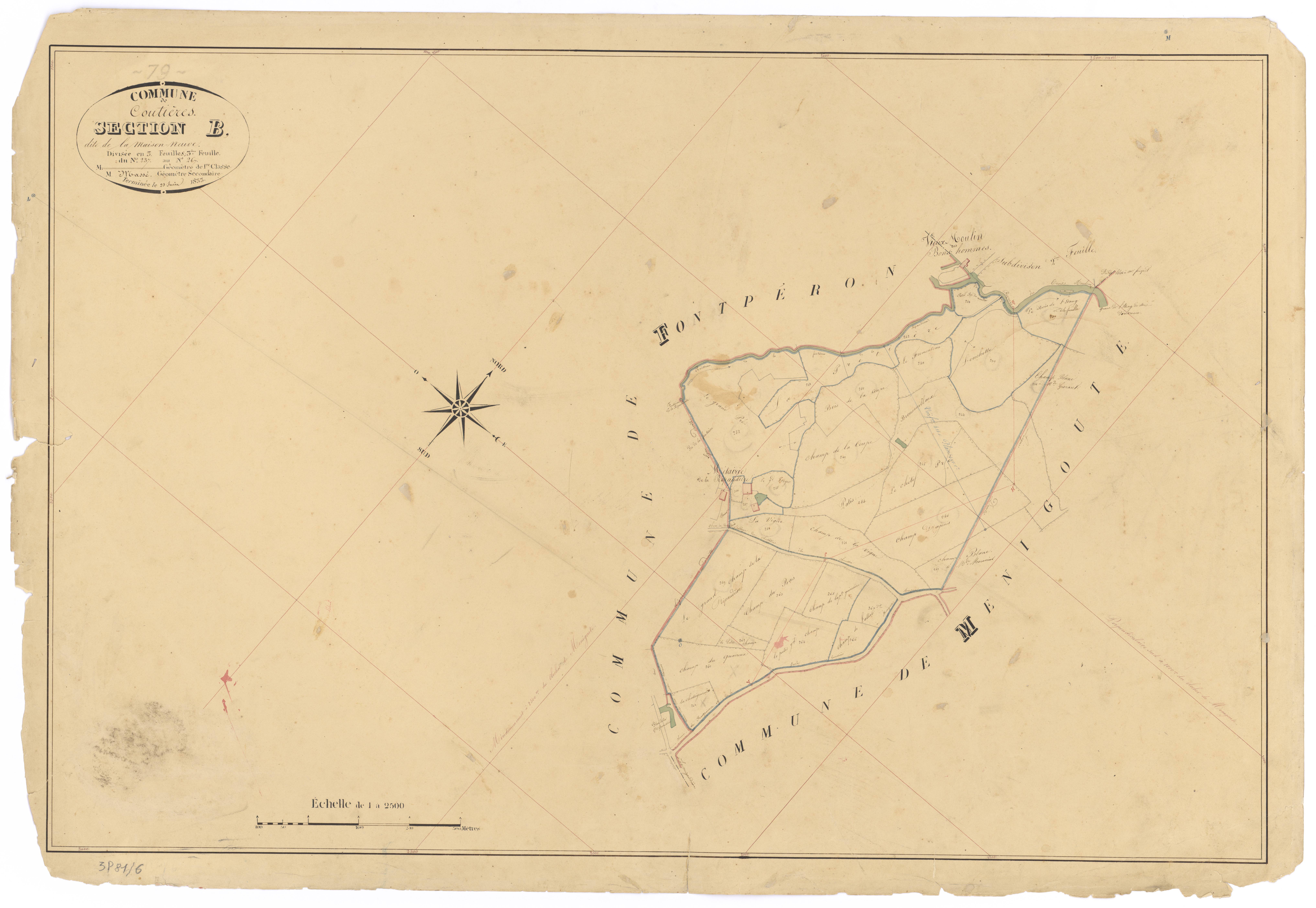 Coutières - FRAD079_CADASTRE_NAPOLEONIEN Section B3 dite de la Maison-Neuve 