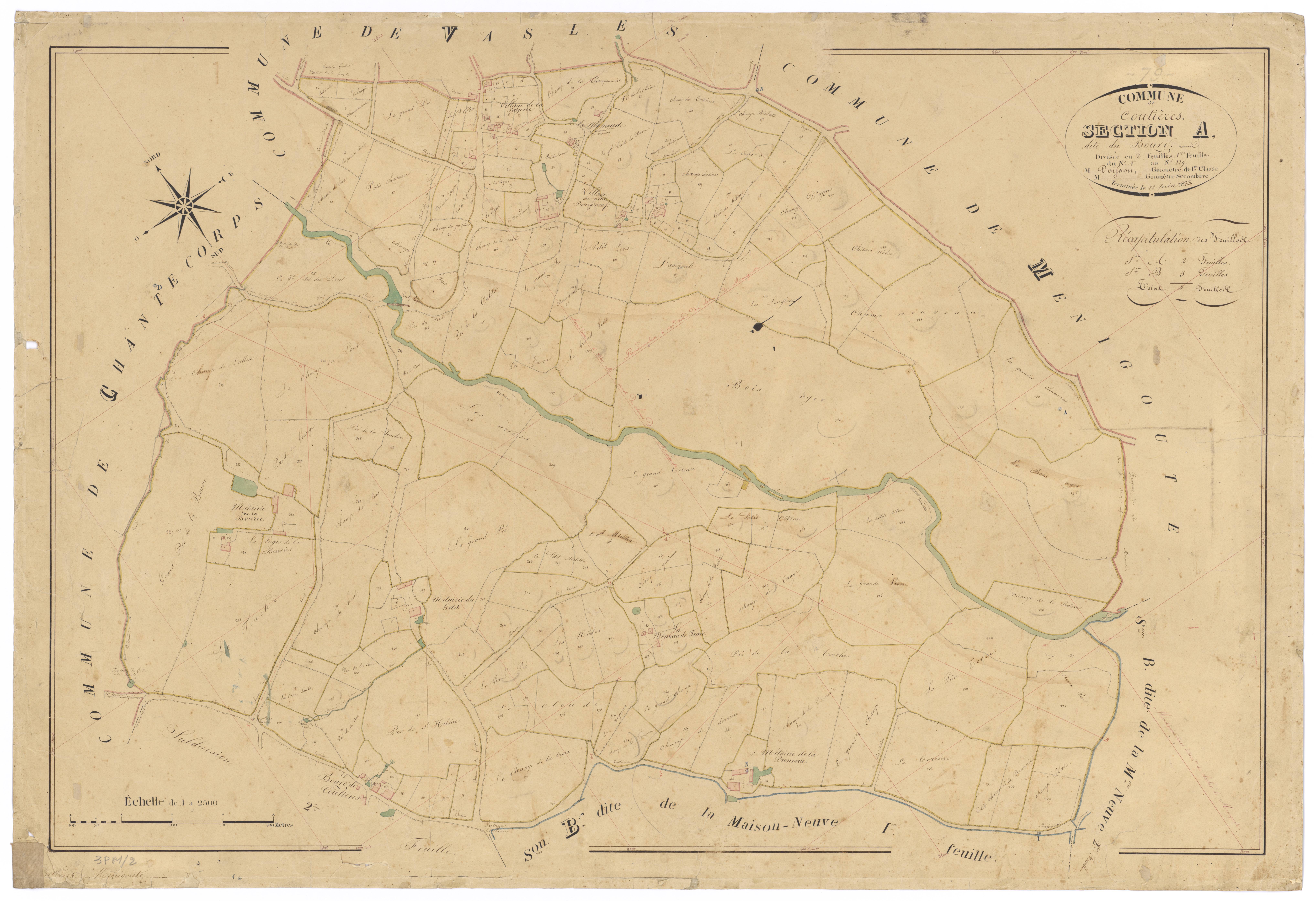 Coutières - FRAD079_CADASTRE_NAPOLEONIEN Section A1 dite du Bourg 